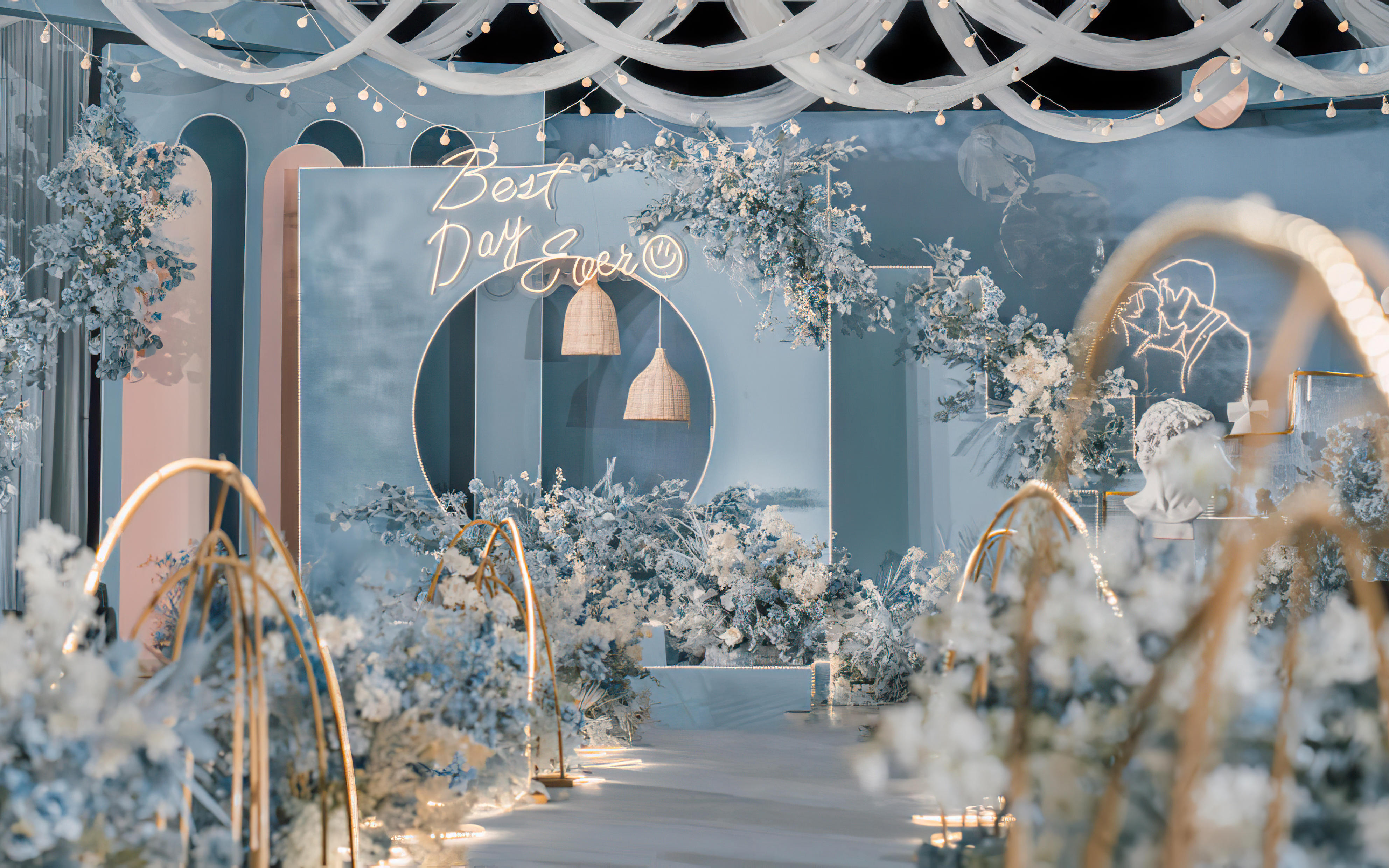 史蒂芬蓝简约高级婚礼\婚礼策划套餐价