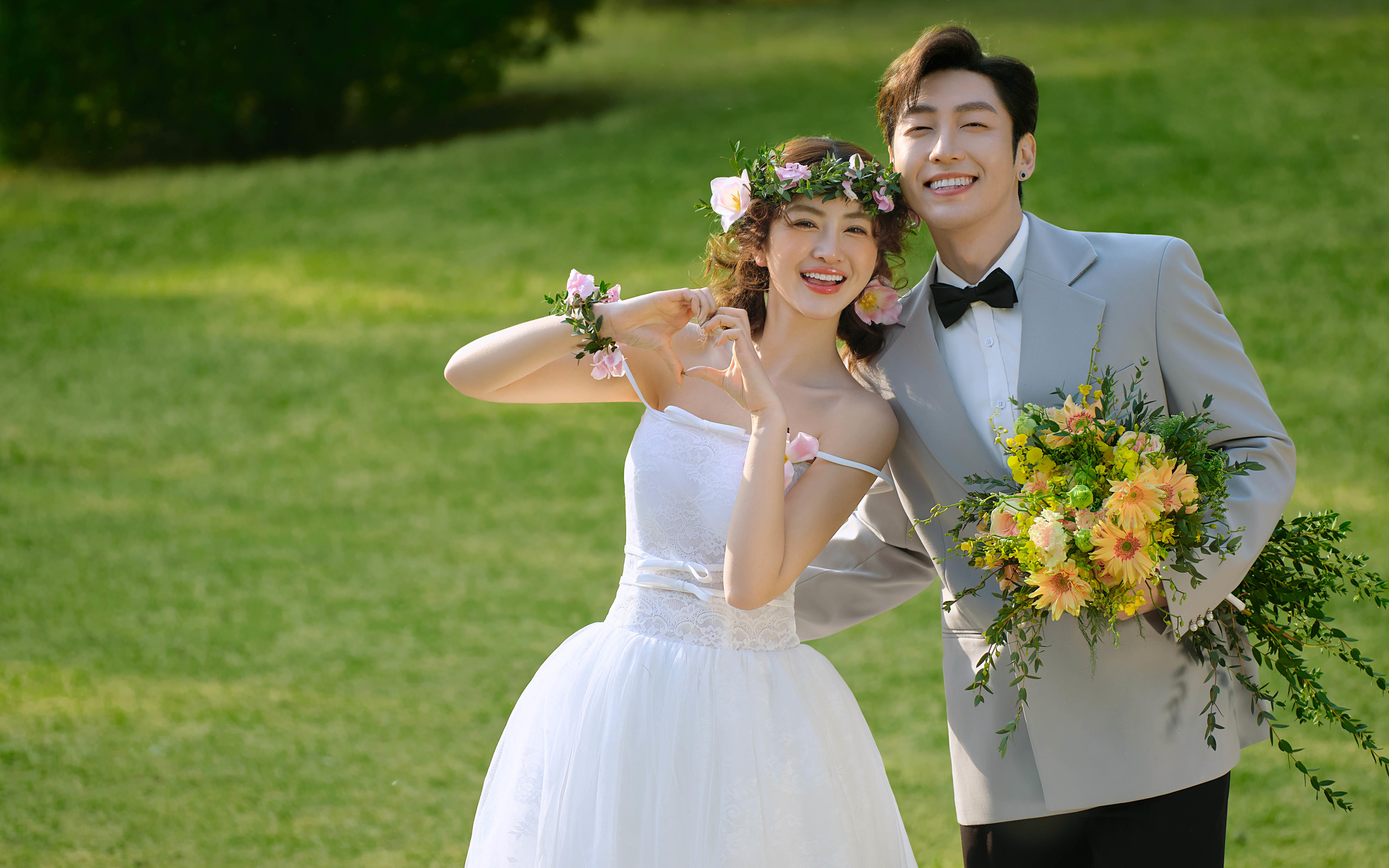 为爱心动/美到犯规的森系小清新婚纱照