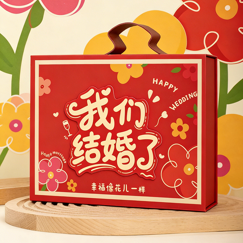 我们结婚了伴手礼 伴郎伴娘结婚实用婚礼回礼宾客礼盒