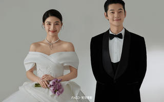 我的韩式内景婚纱照太赞了优雅如画