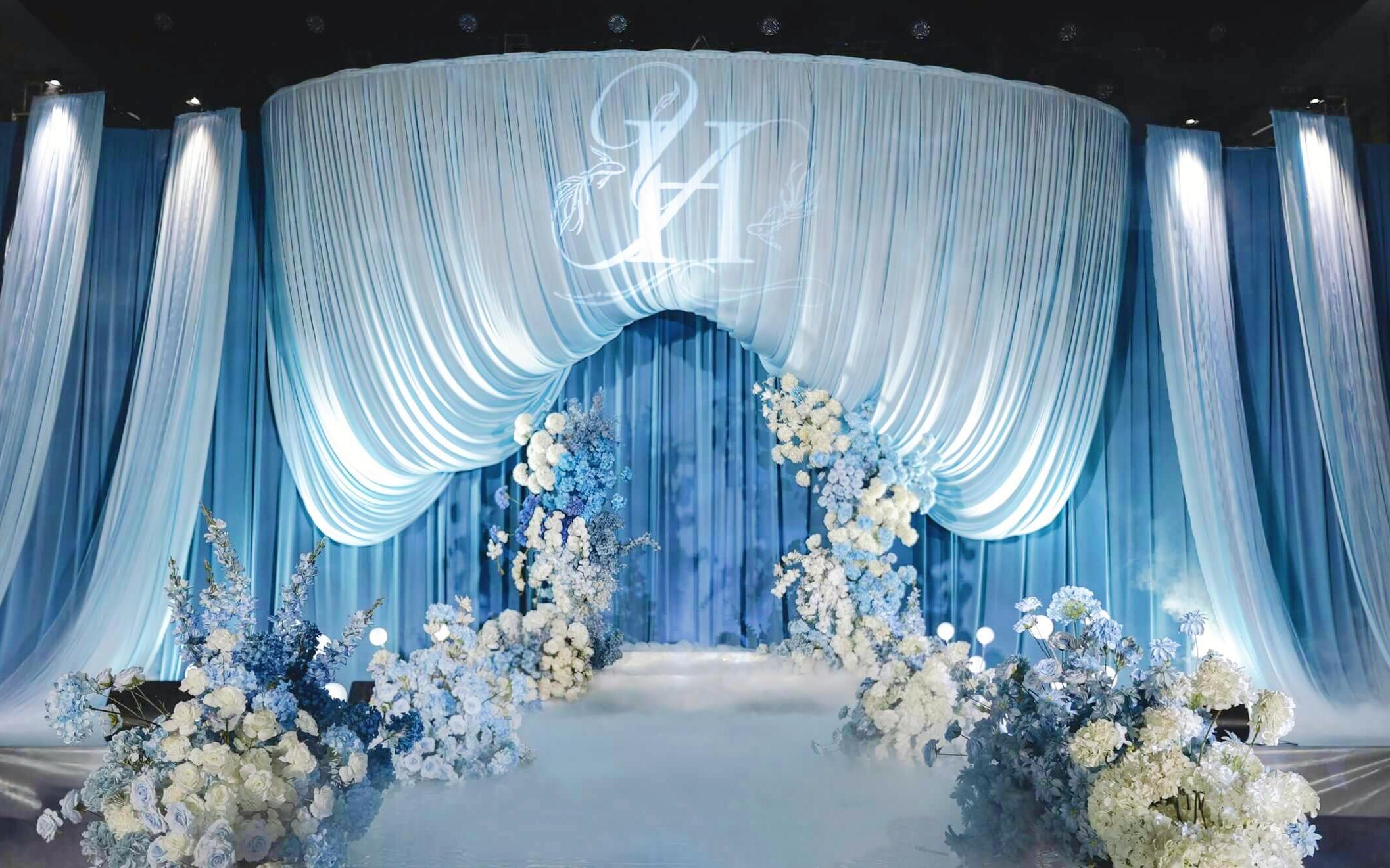浪漫婚禮定制-藍(lán)色布藝