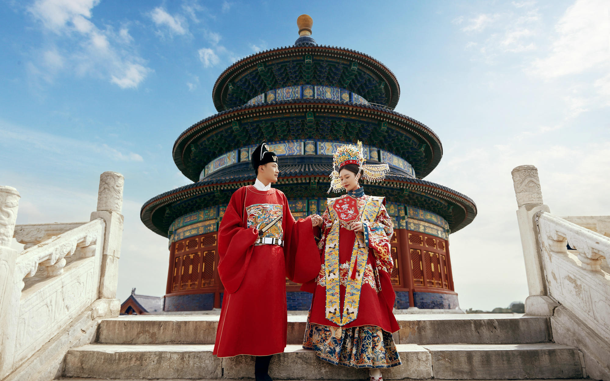 匠艺天坛汉服婚纱照客片，北京必拍的外景风格