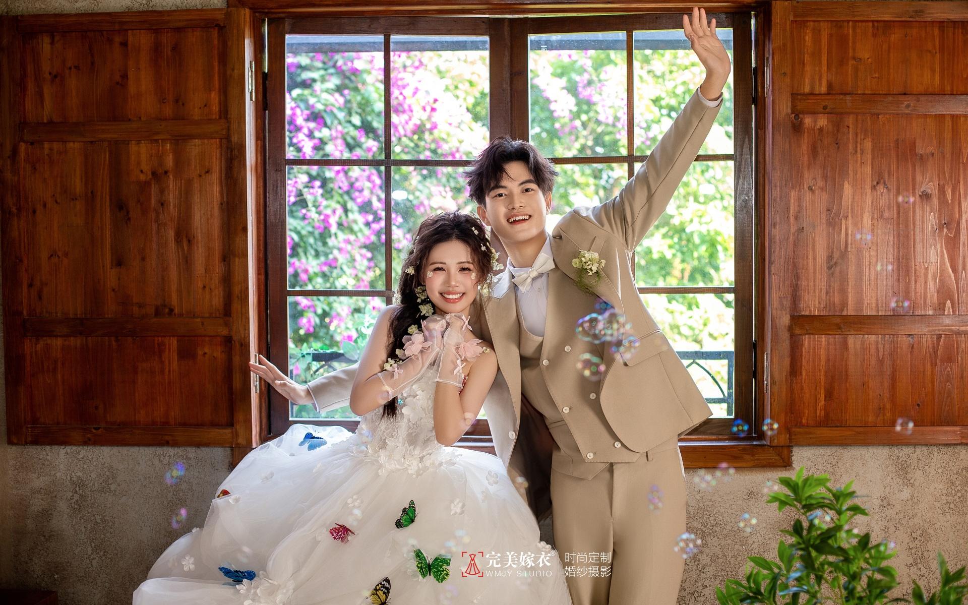 【莫奈花园】误入童话世界的花房婚纱照