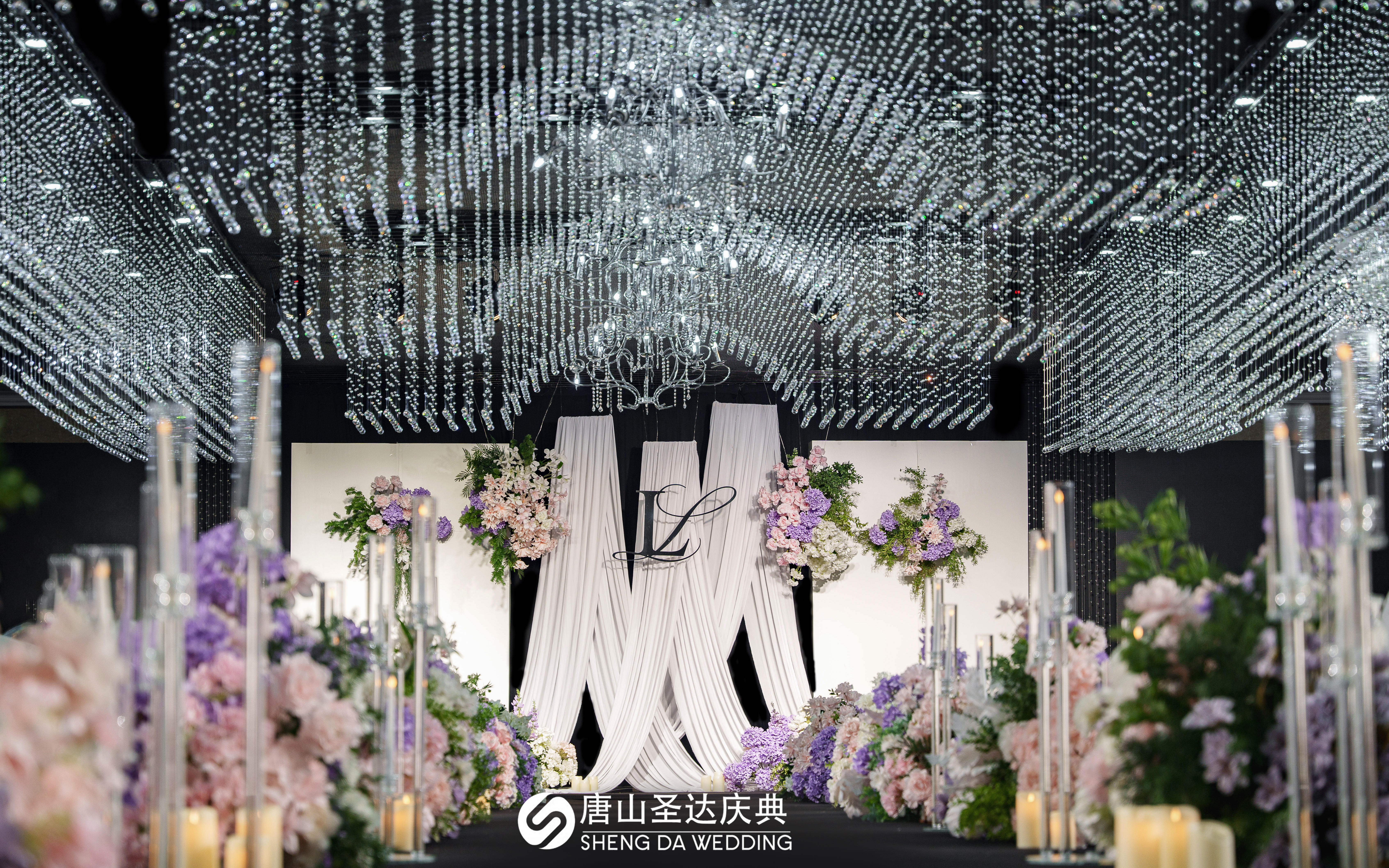 韩式粉紫色水晶婚礼