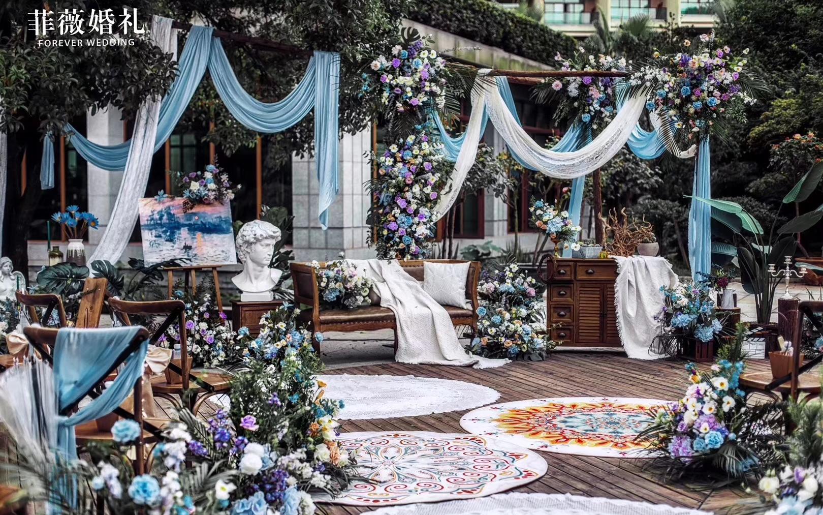 超高性价比 油画质感户外婚礼 