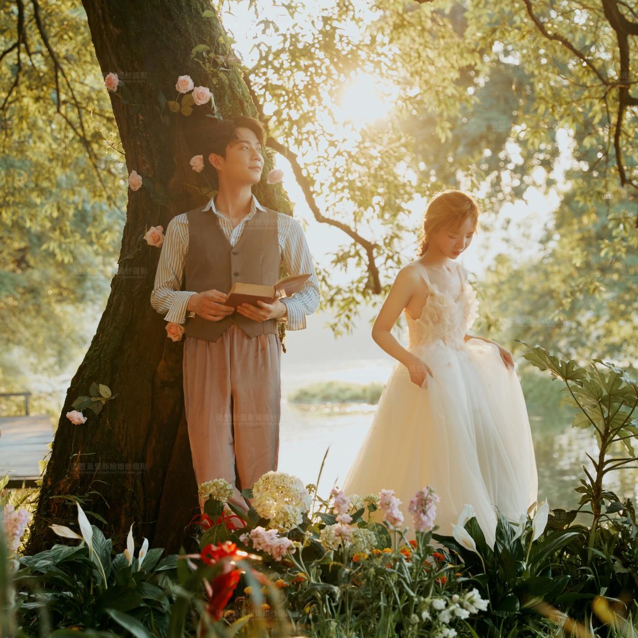 #恋与流年#韩式超仙落日花期西湖婚纱照
