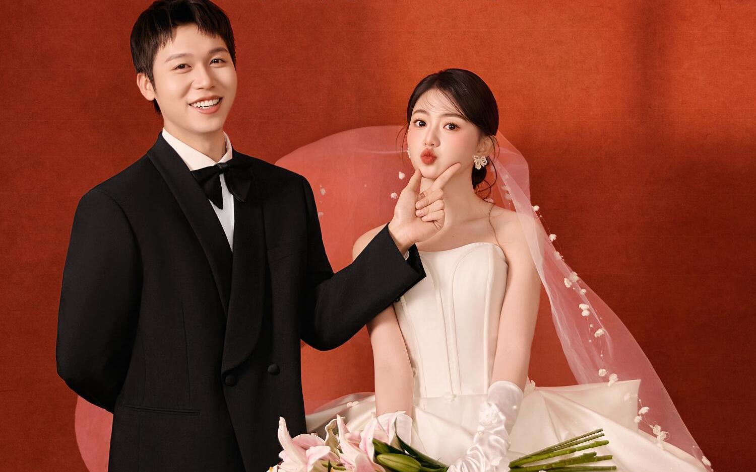 美到发光的红底婚纱照 复古高级感拉满~