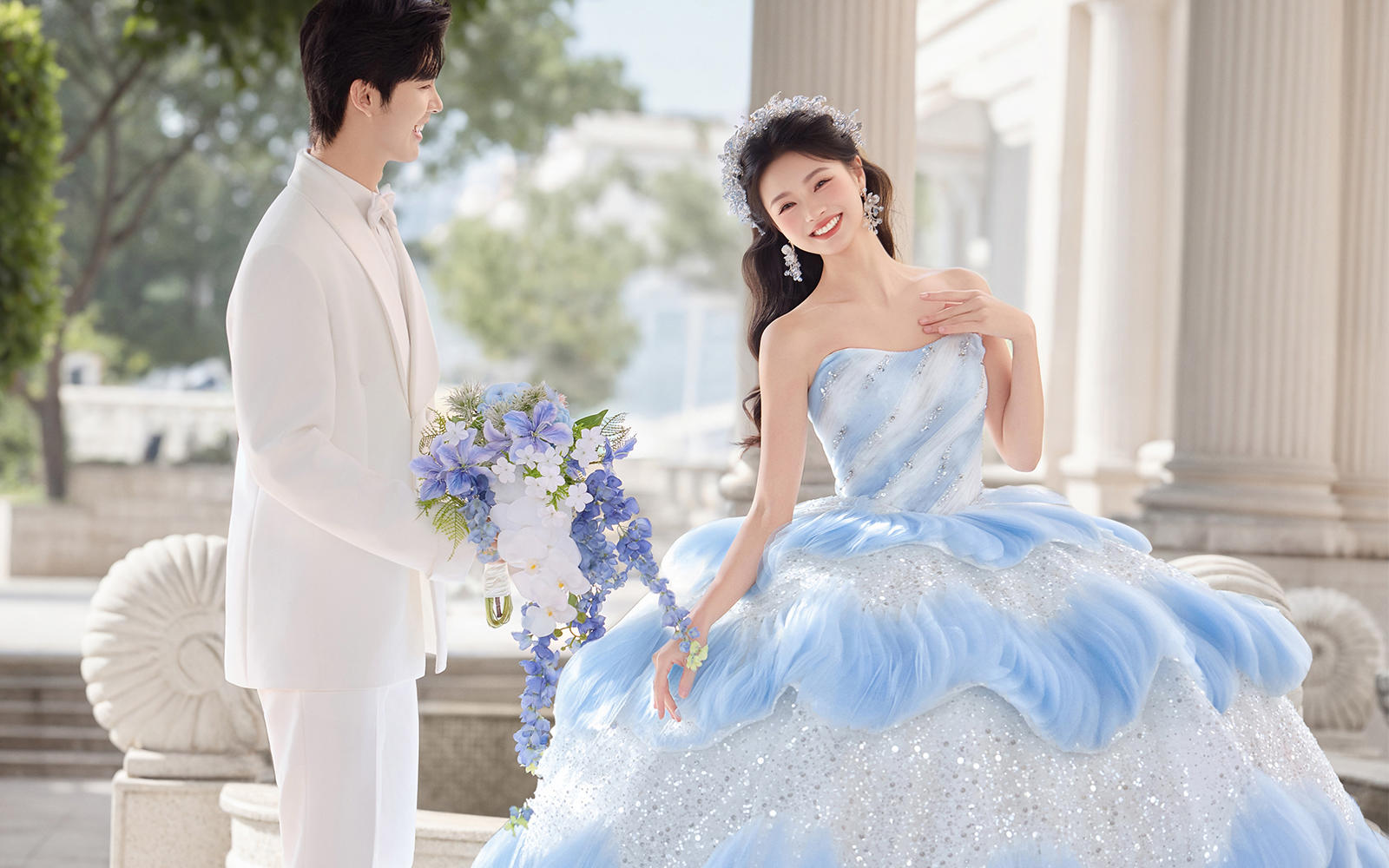 「藍色戀人」- 城堡婚紗照