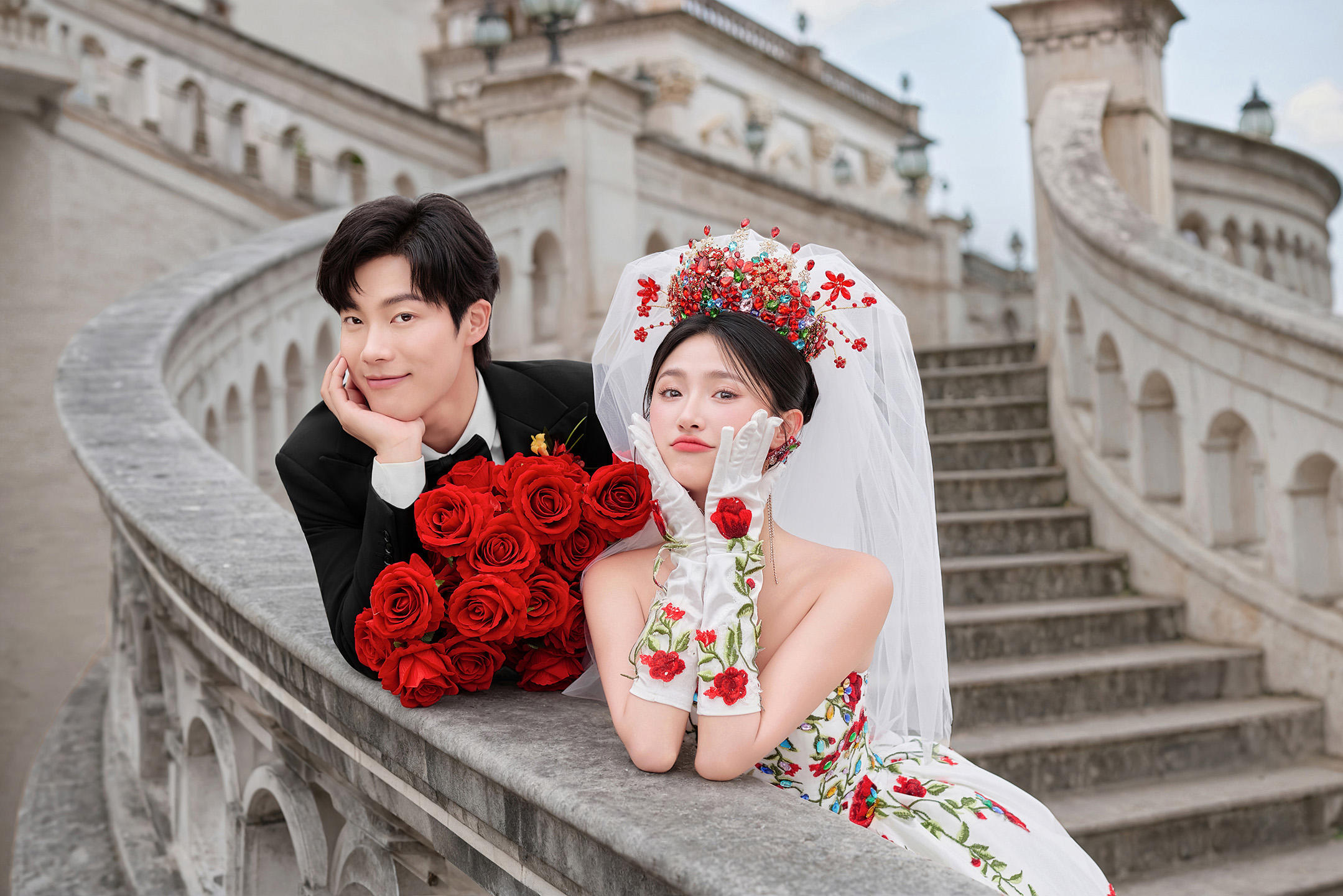 玫瑰公主浪漫出逃🥀公主风城堡婚纱照❗