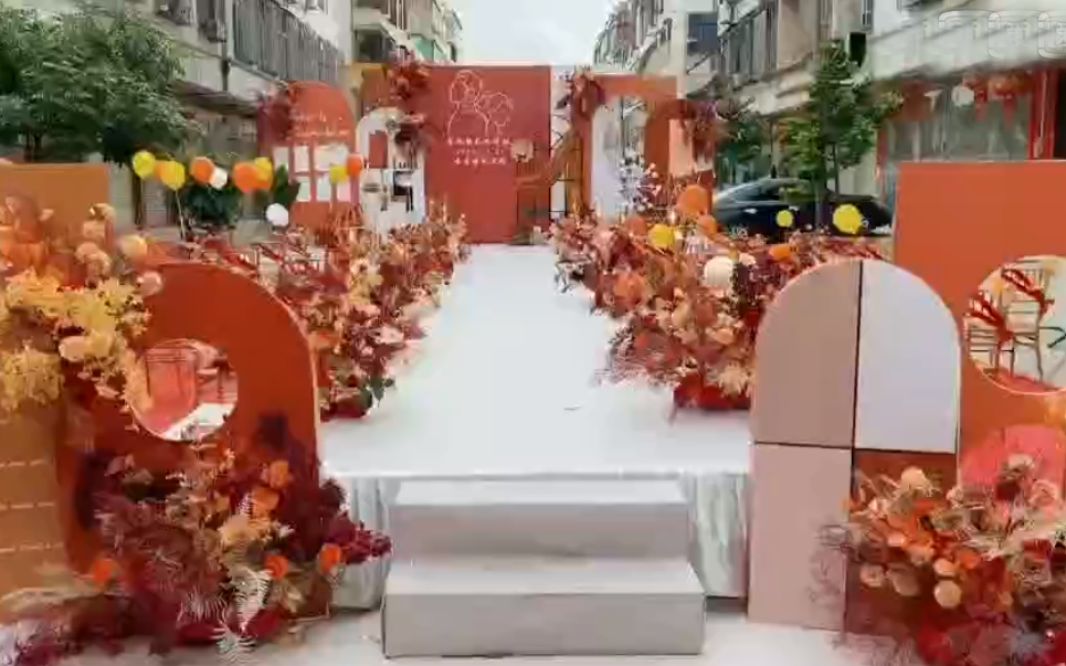 喜气，温暖的秋色系婚礼