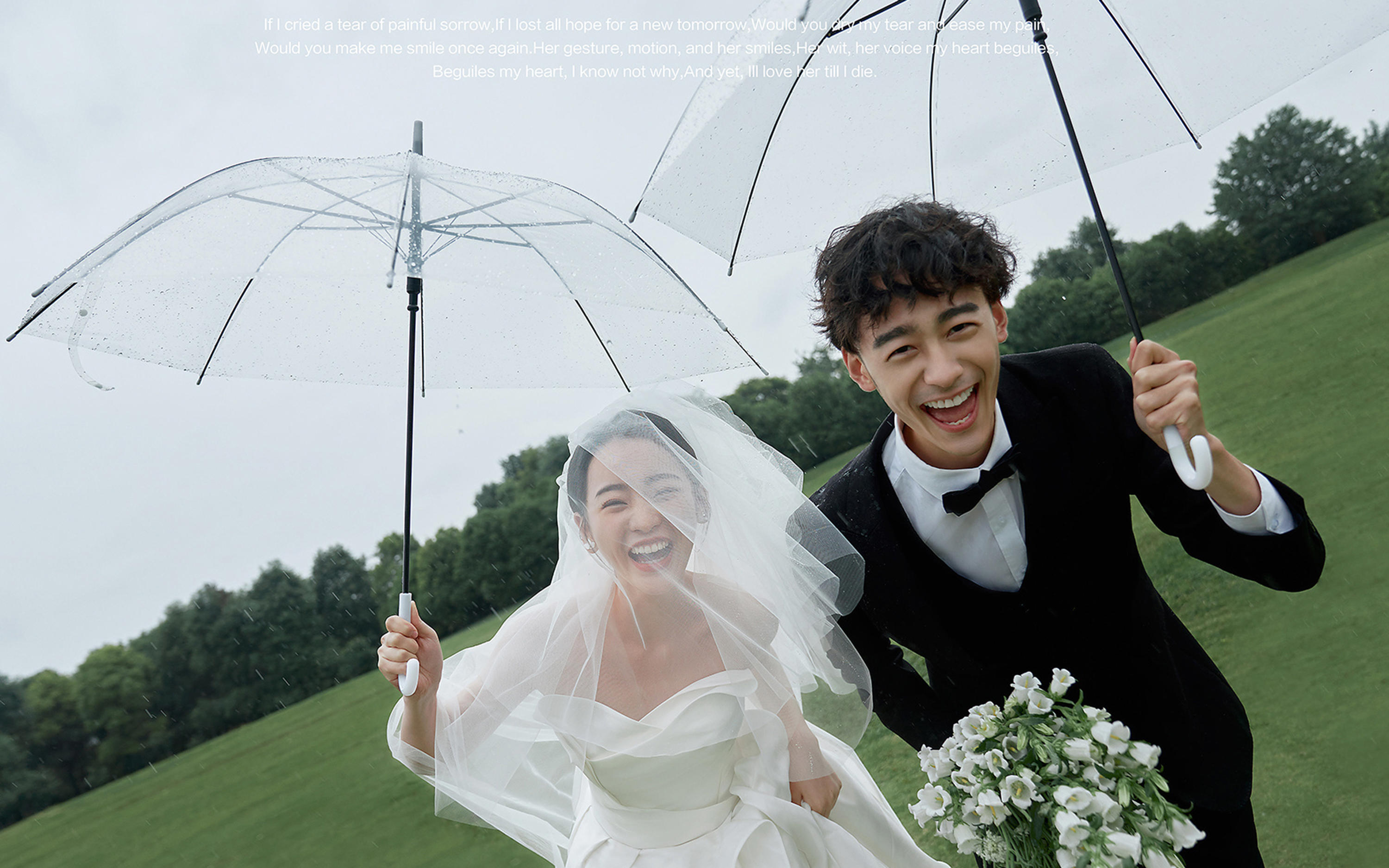 好爱这种充满生命力婚纱照