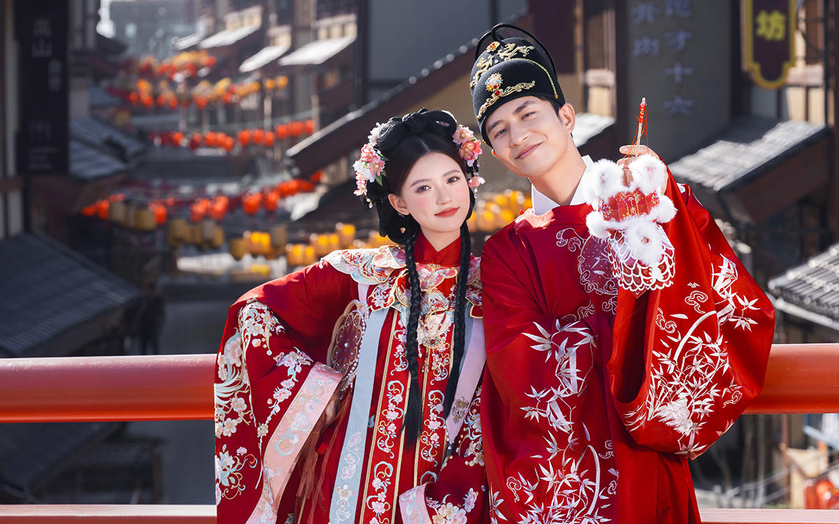 汉服控进❤新中式汉服婚纱照甜到掉牙