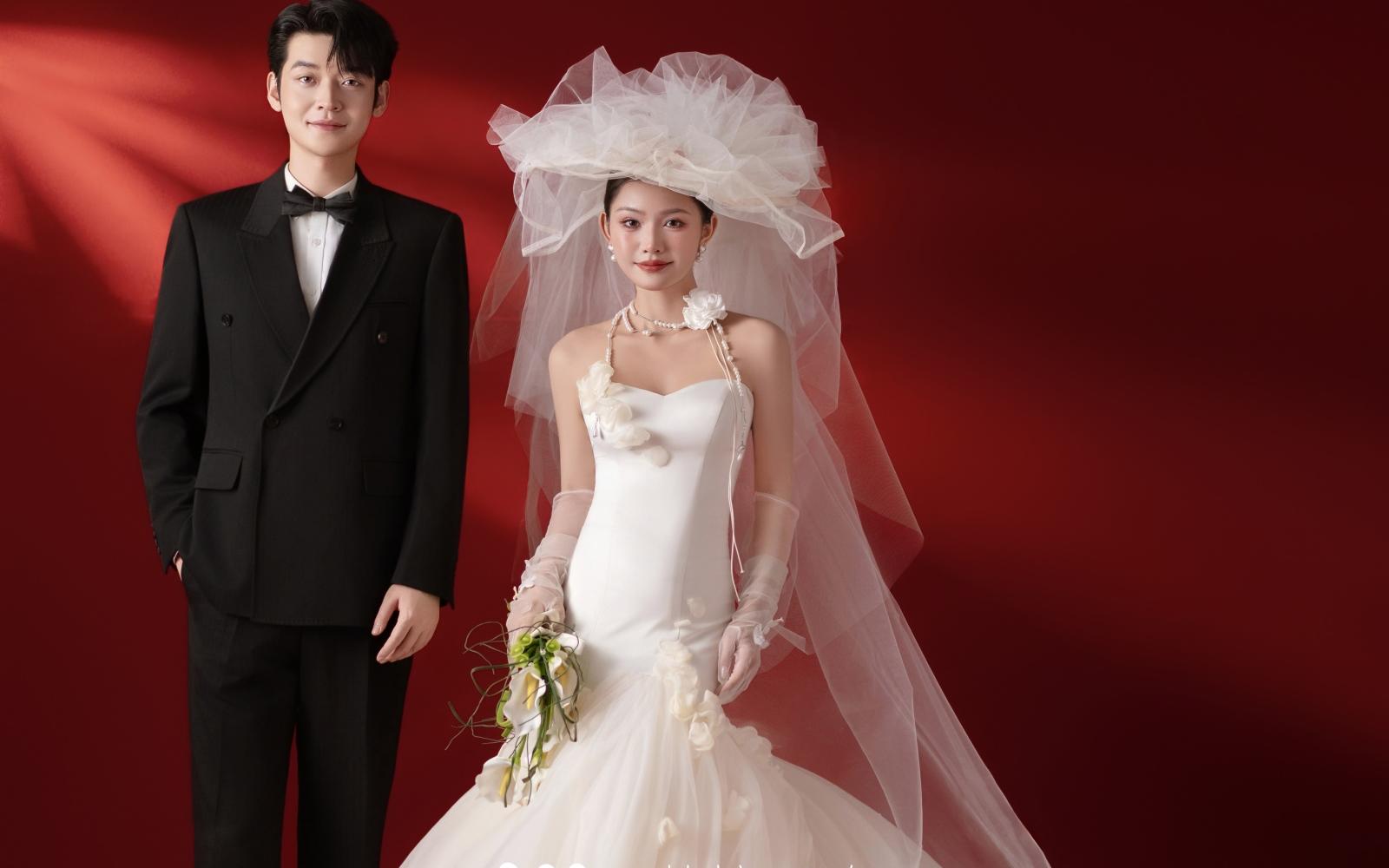 西安婚纱照｜拍到了心心念念的法式婚纱照