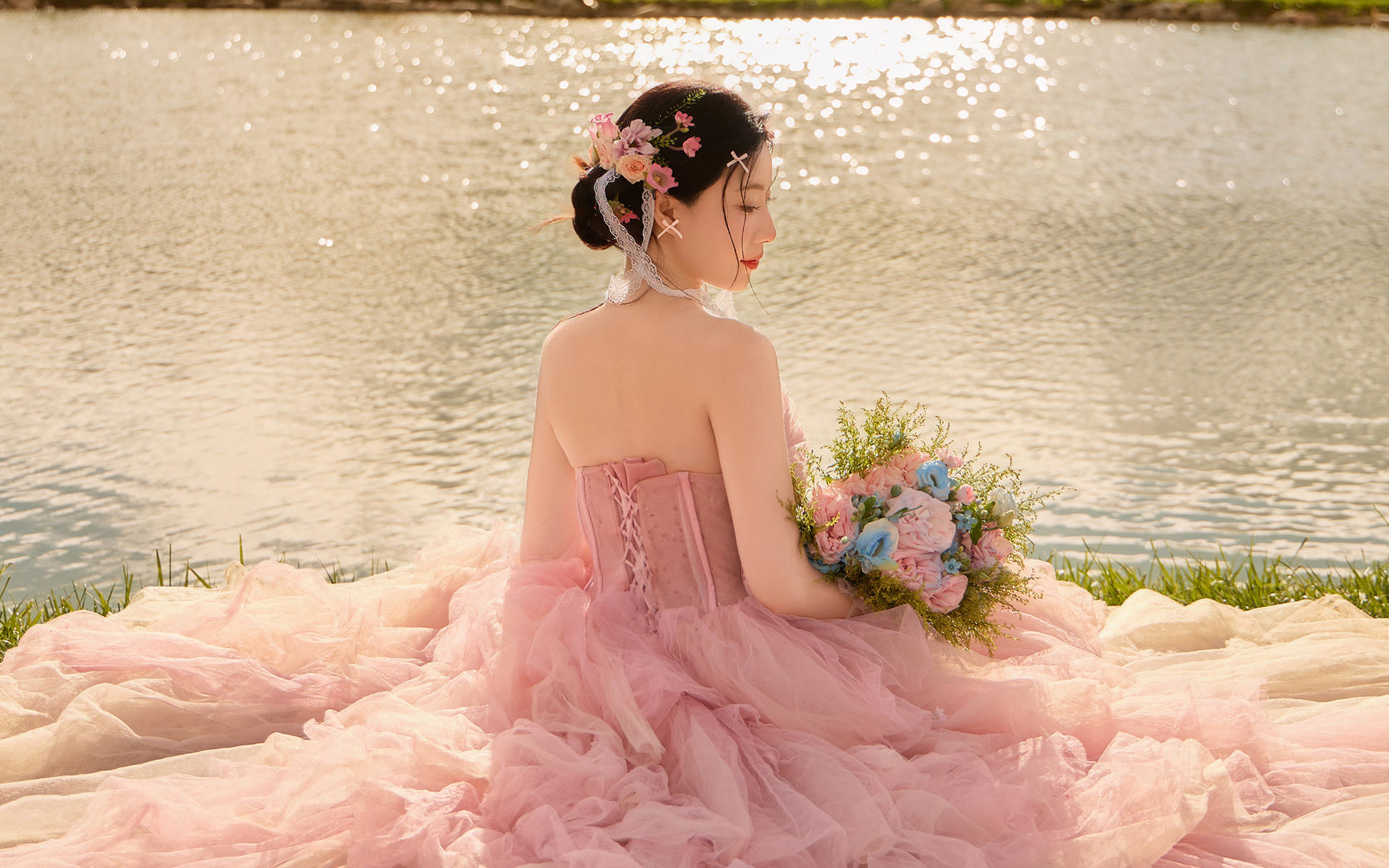 听花谷婚纱照｜我们在丽江拍到莫奈油画