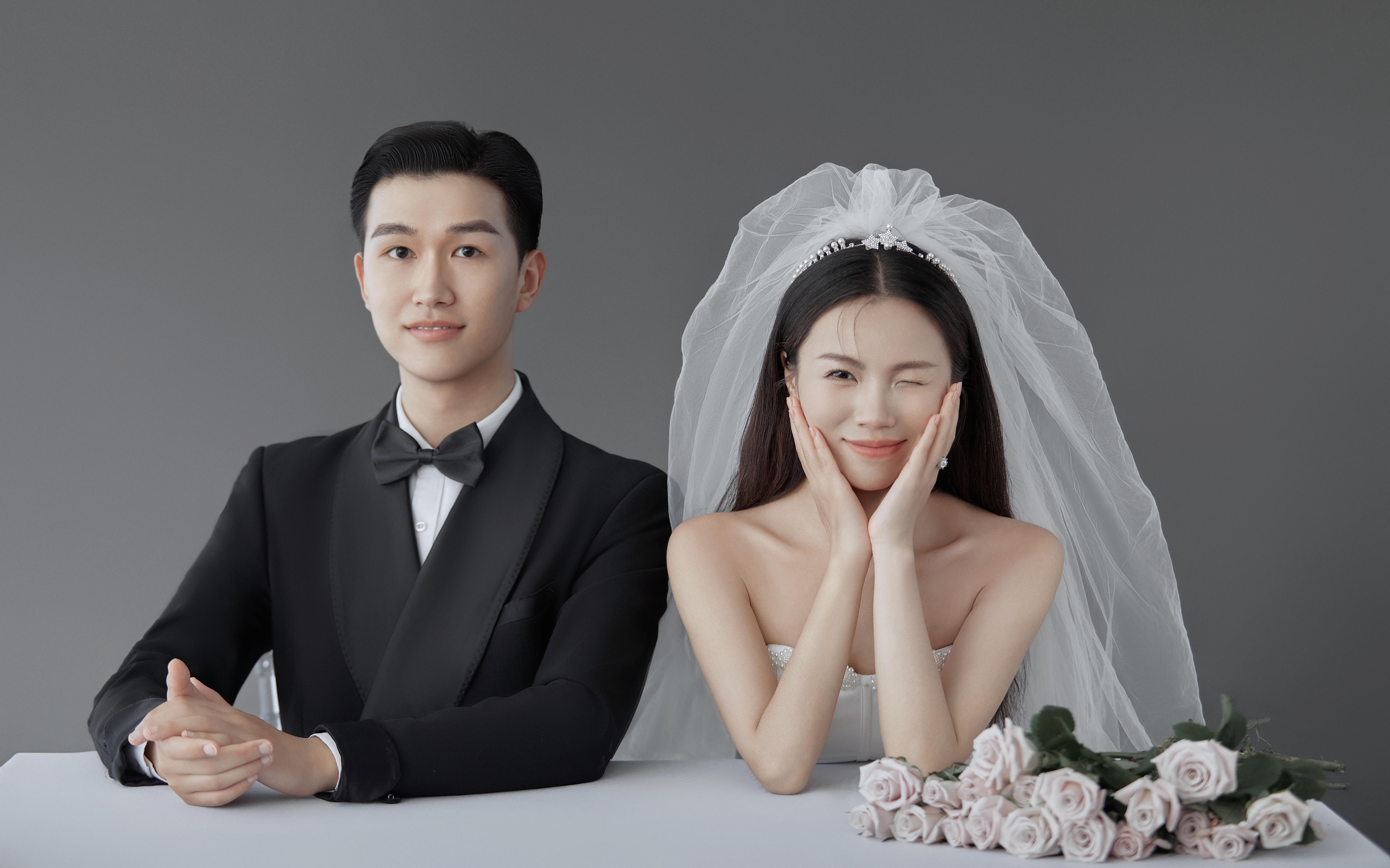 客片分享|韩式极简婚纱照果然很nice  