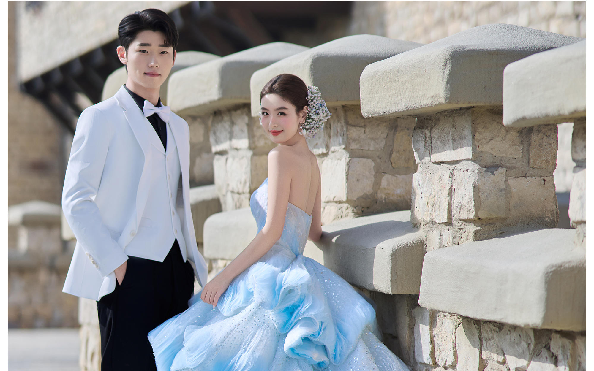 童话照进现实！古堡公主婚纱照（蓝漪）