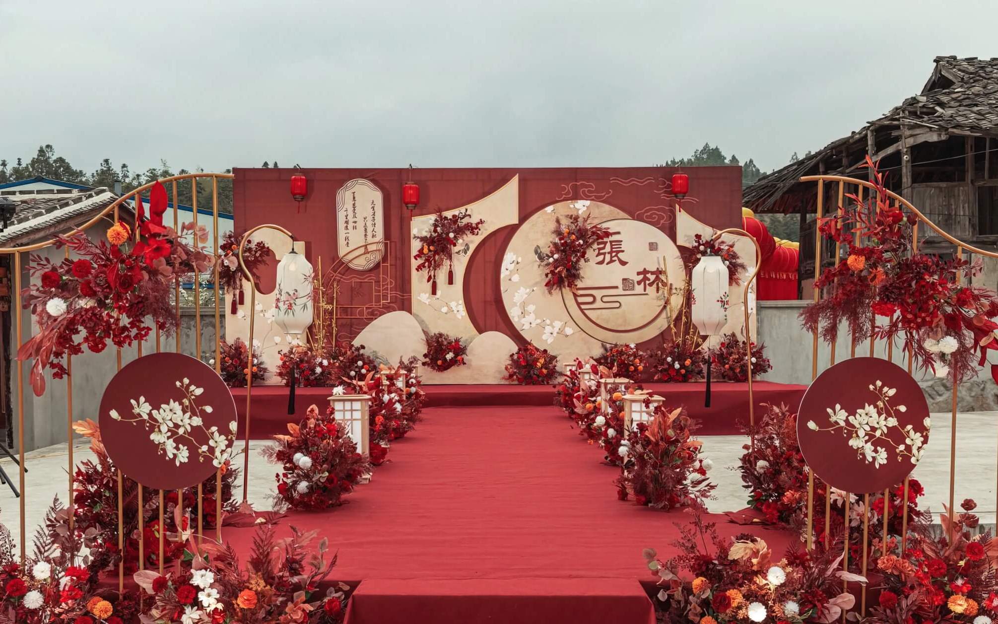 【紅妝】香檳紅庭院中式婚禮