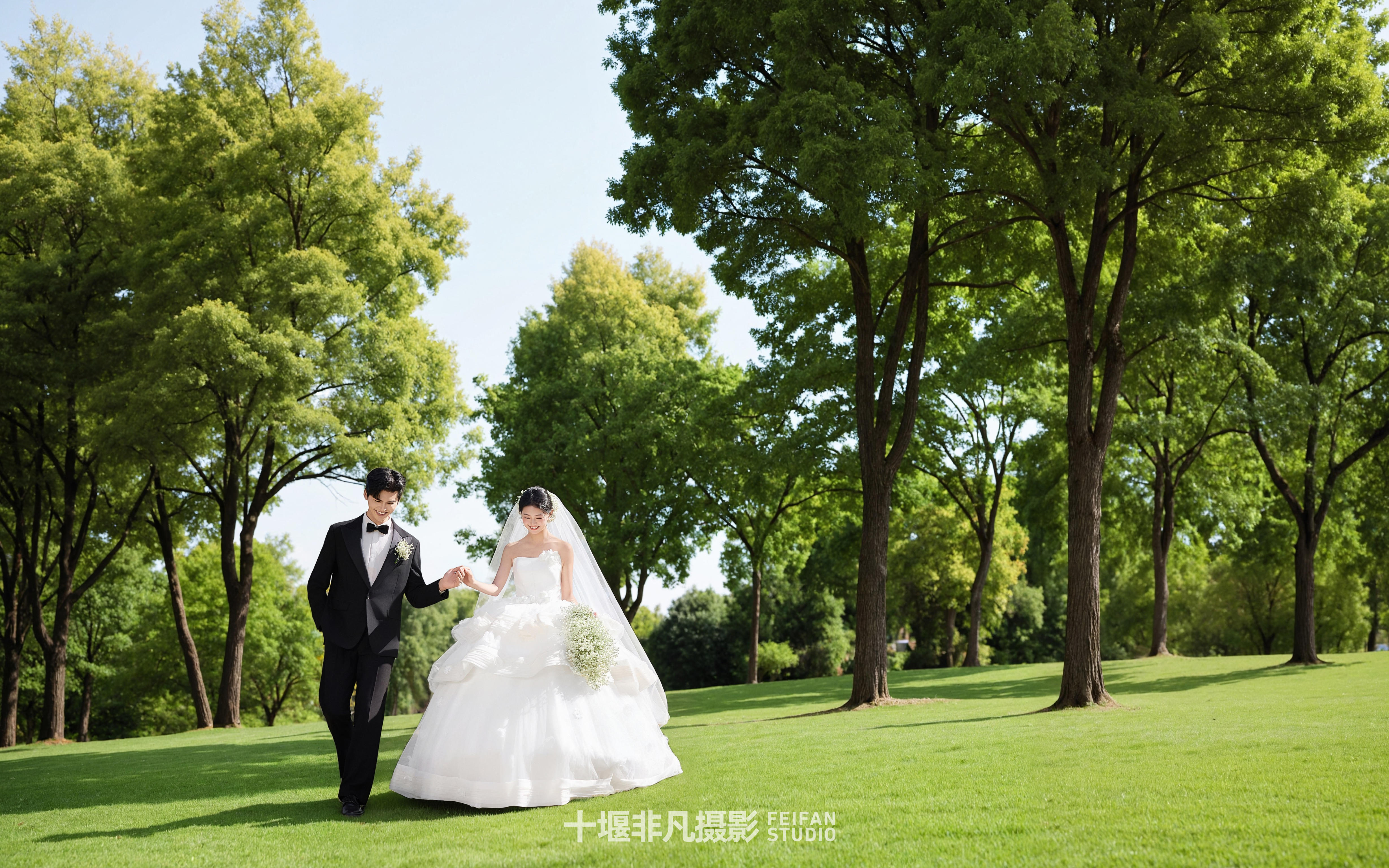 外景森系少女感婚紗照！