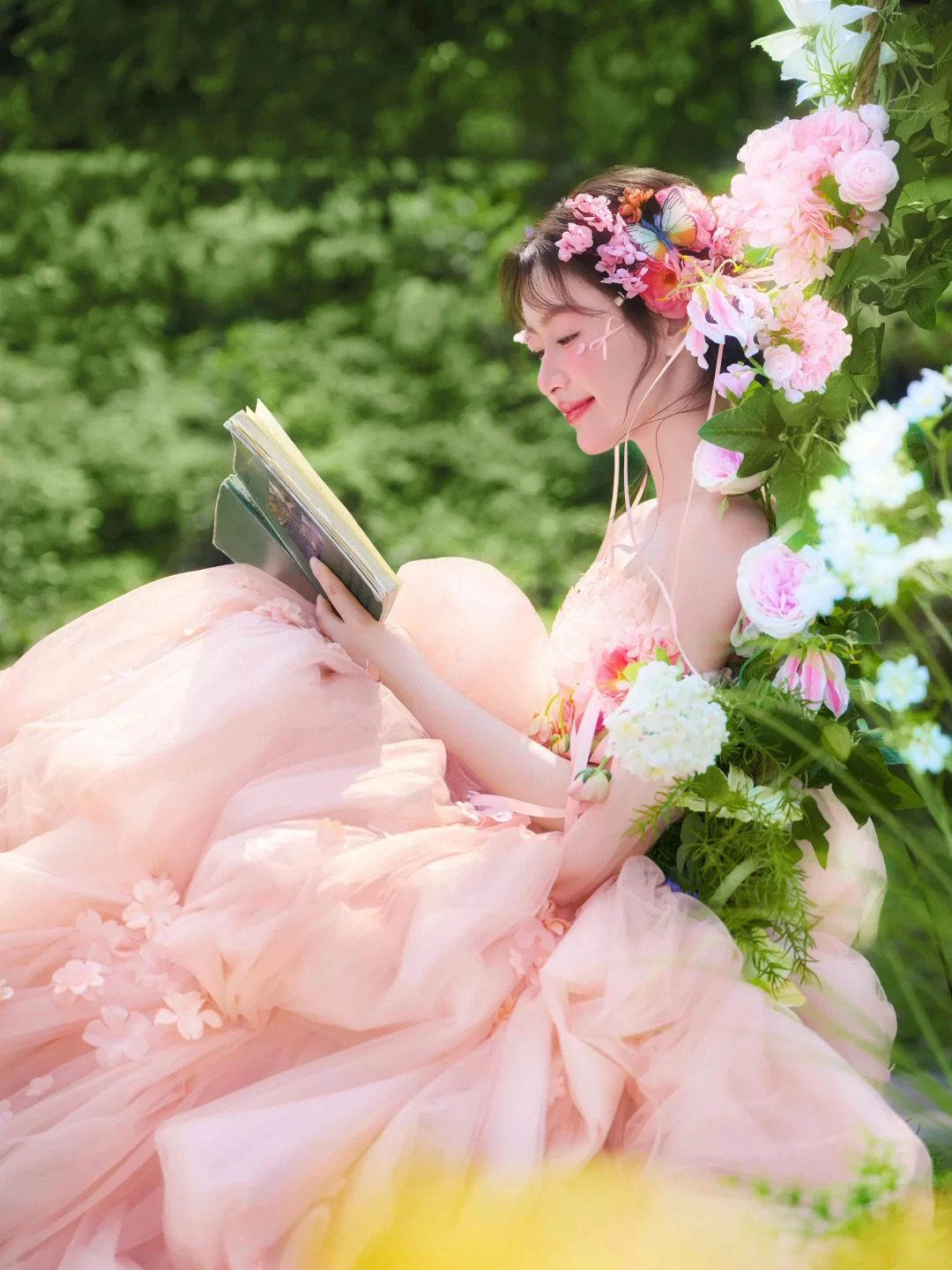 粉色花神婚纱照天花板💖浪漫值直接拉满！