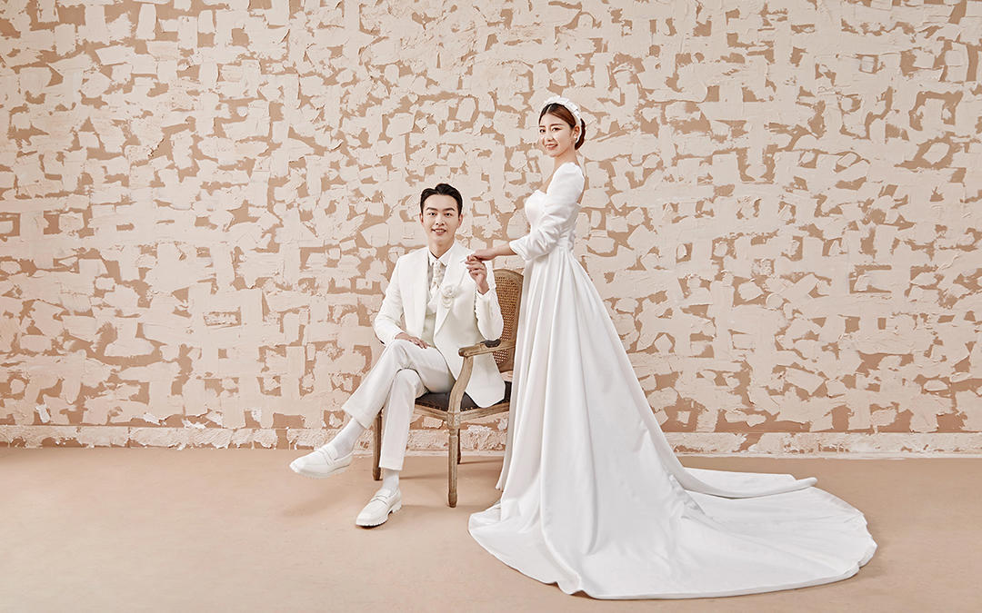 莫兰迪婚纱摄影-经典纯色系列