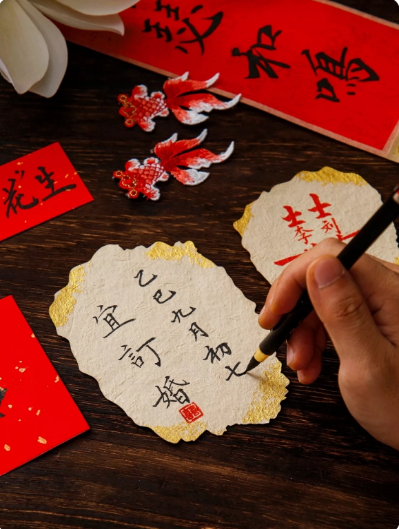纯手写东巴纸拍照小道具