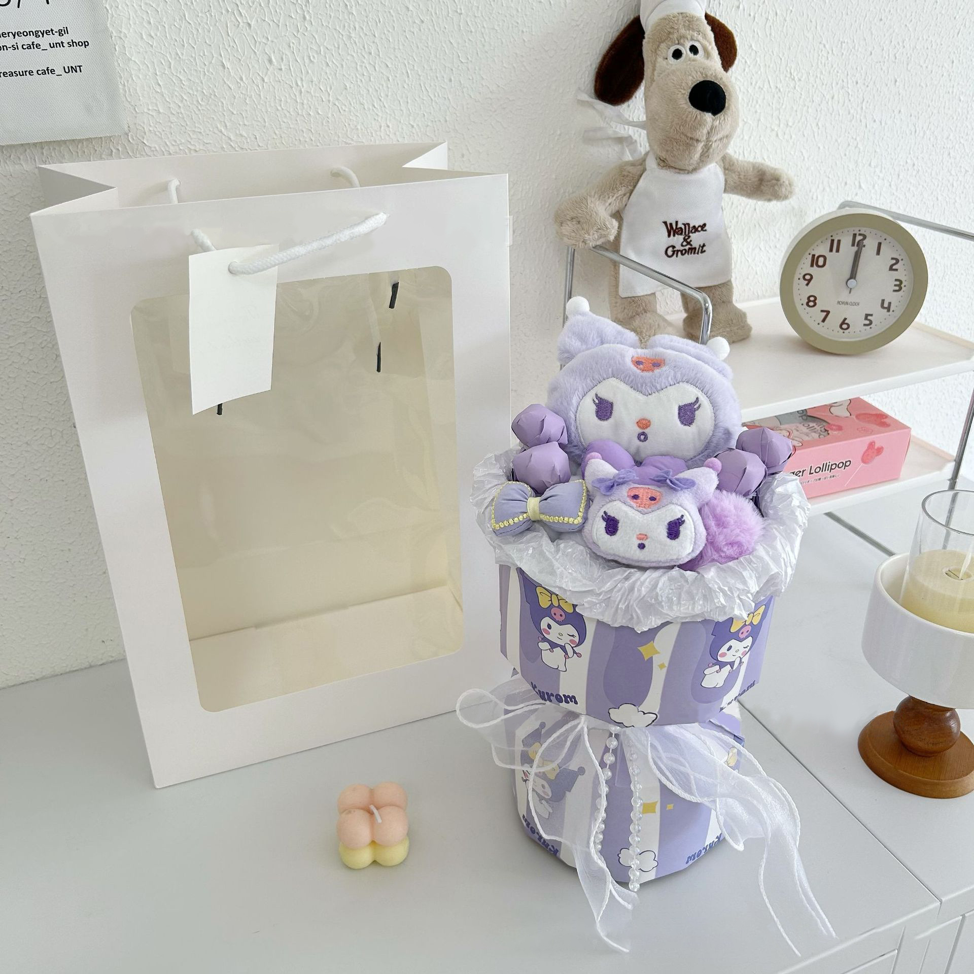 創(chuàng)意毛絨公仔花束領(lǐng)證訂婚（送燈帶+禮袋）