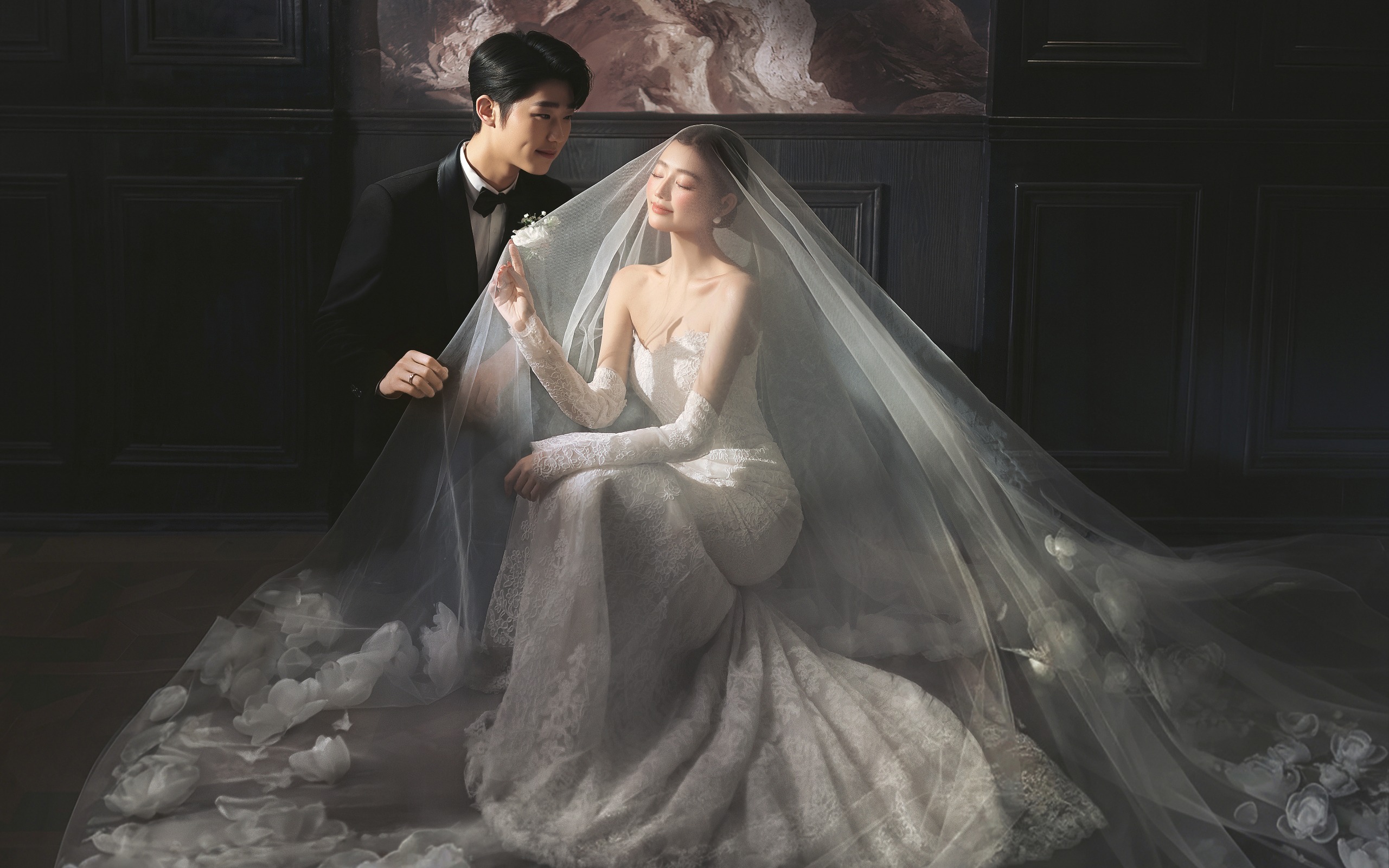 内景 l 美神降临❗️被浪漫选中的法式复古婚纱照