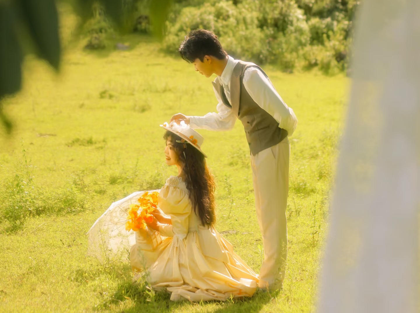 【优格】掉进油画里的法式森系婚纱照~电影感绝了