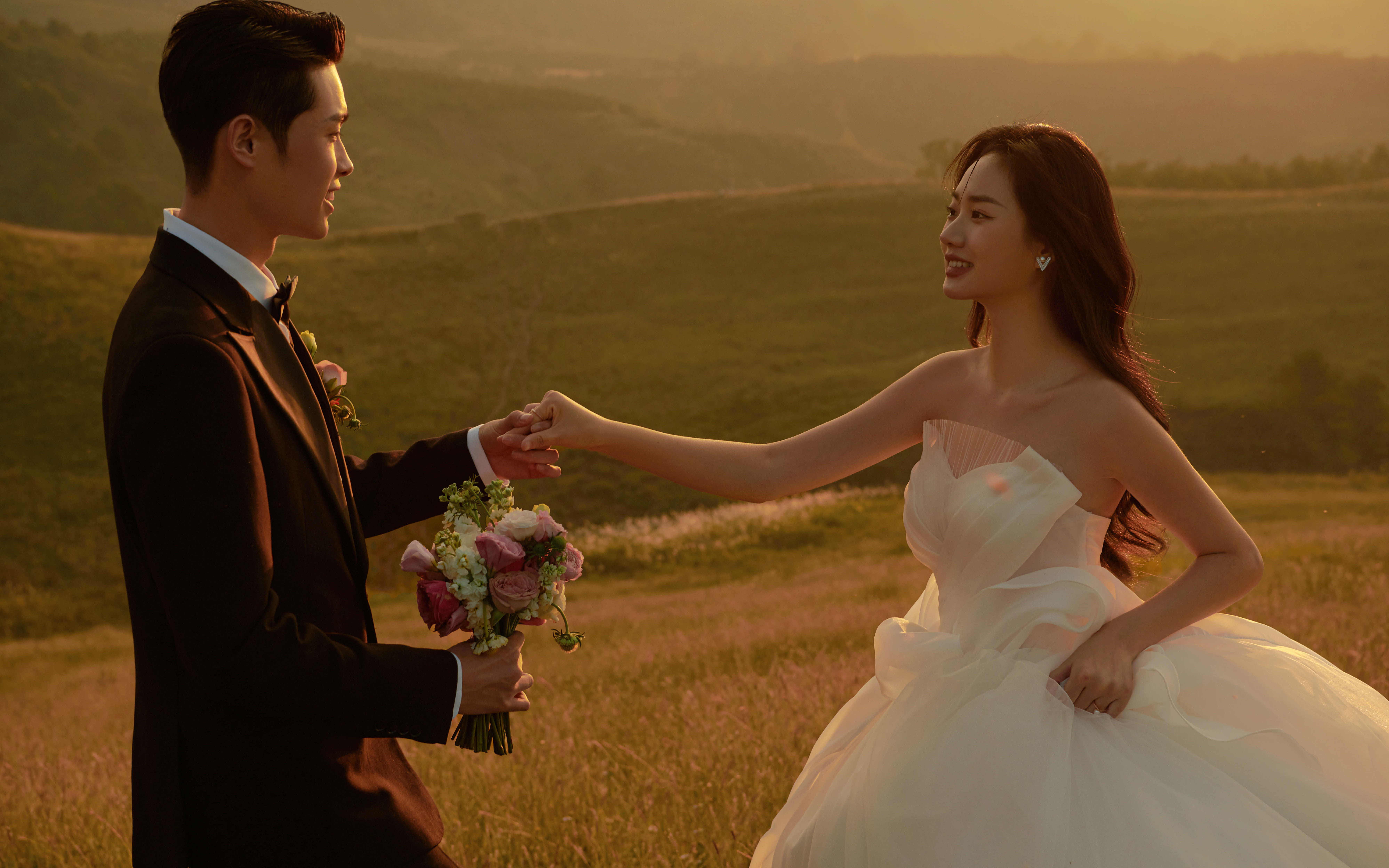 爱在日落黄昏时｜黄昏电影感婚纱照