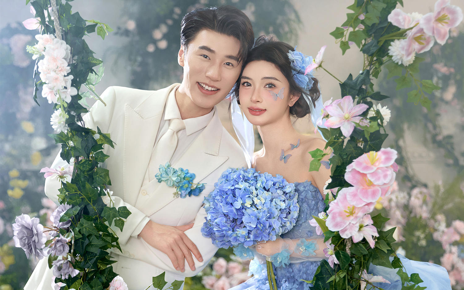 🌸 把婚纱照拍成梦境，这组氛围感太绝了