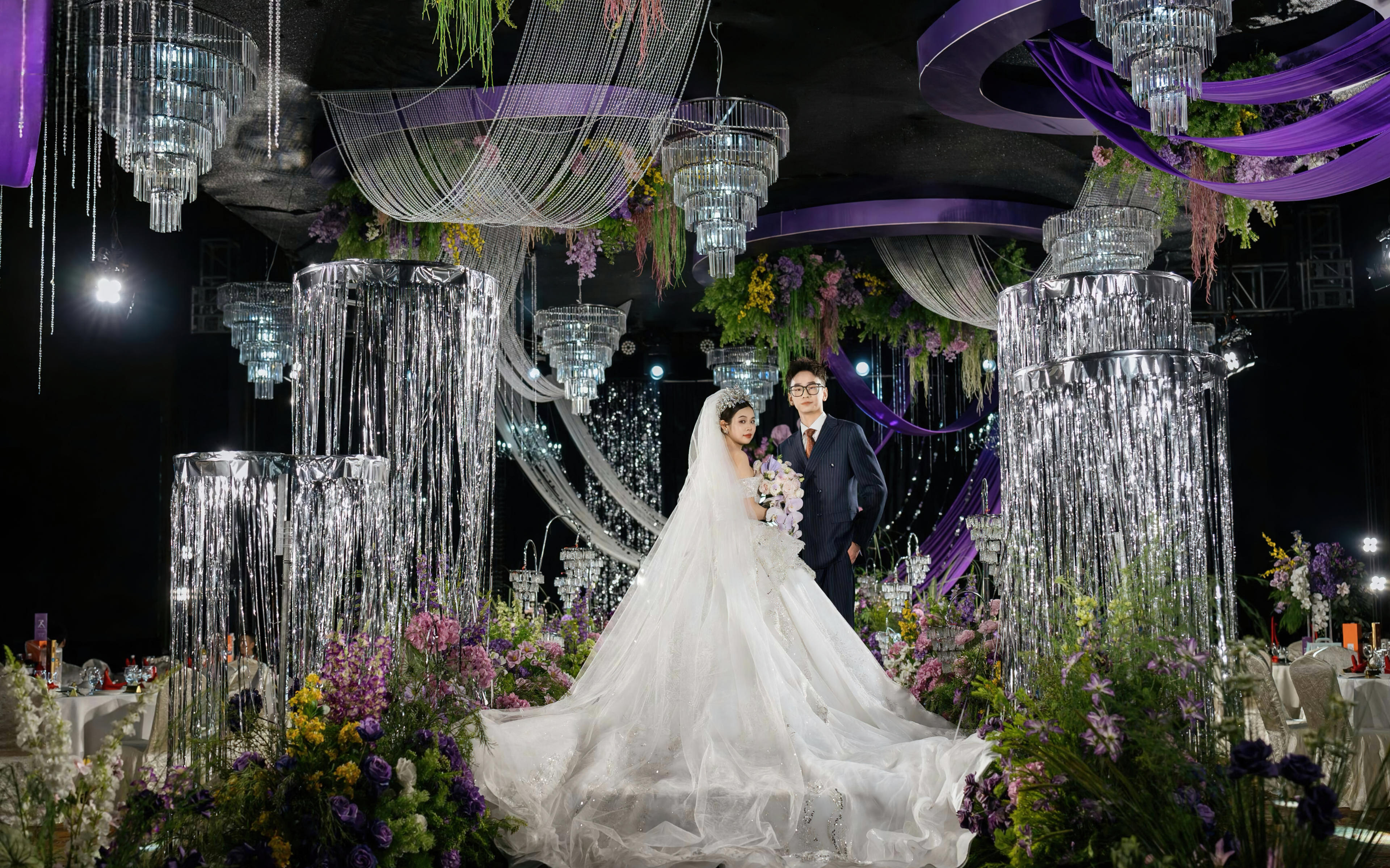 [景星門]白綠紫色系吊頂韓式婚禮