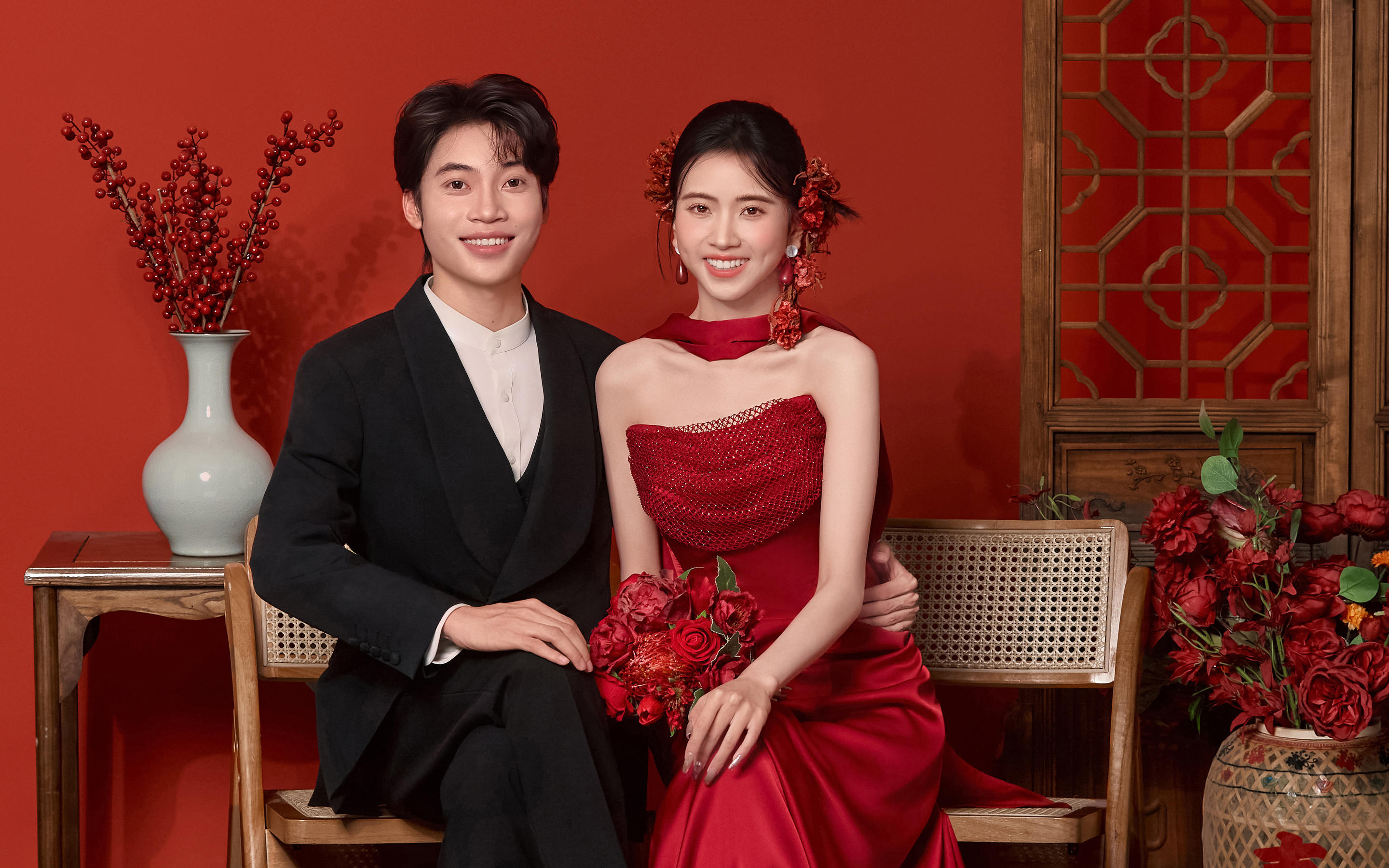 新中式婚纱照客片欣赏