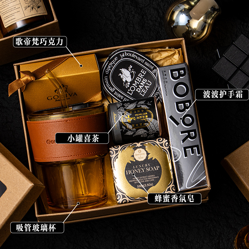 牛皮纸材质实用回礼复古高档礼盒伴郎伴手礼