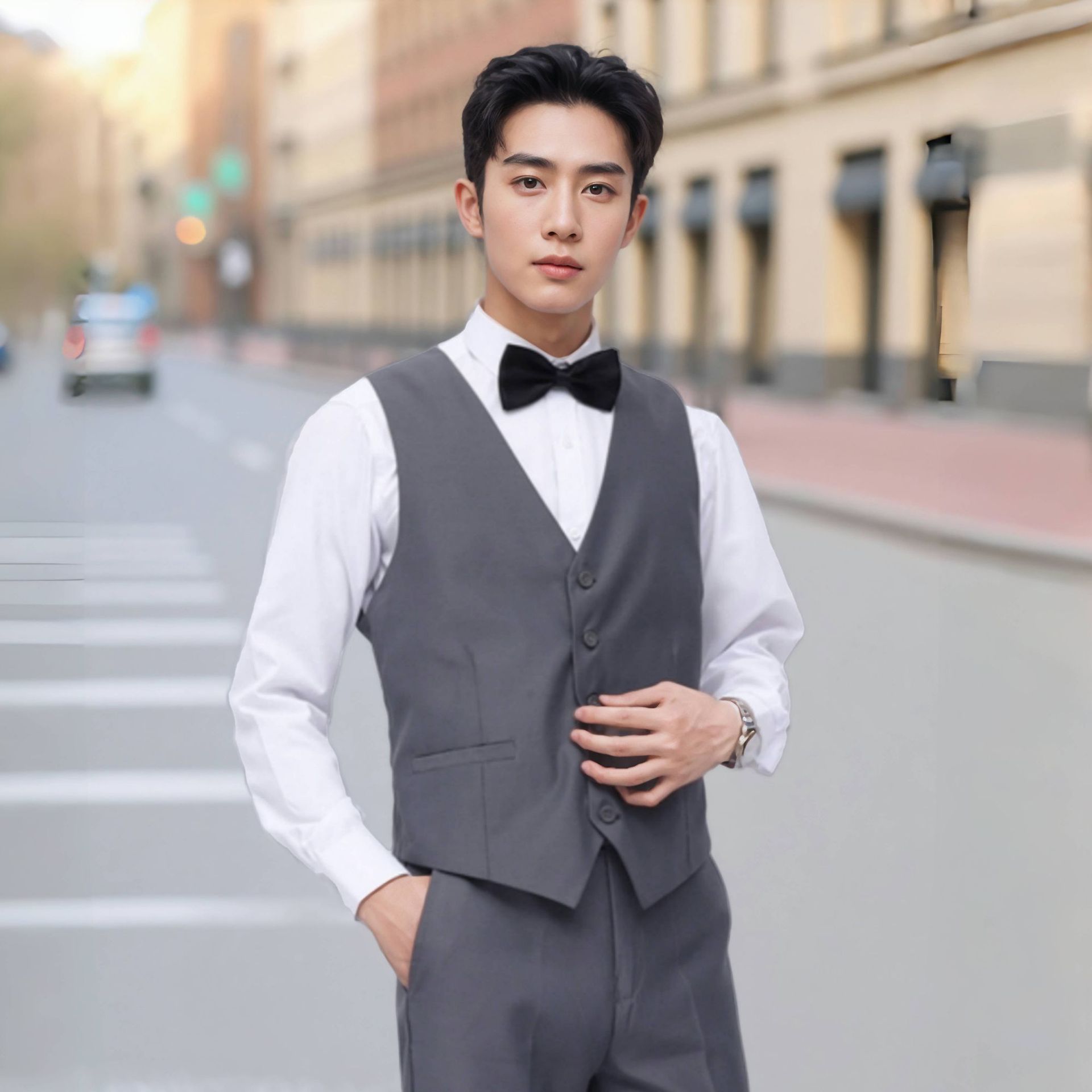 伴郎服馬甲組合三件套