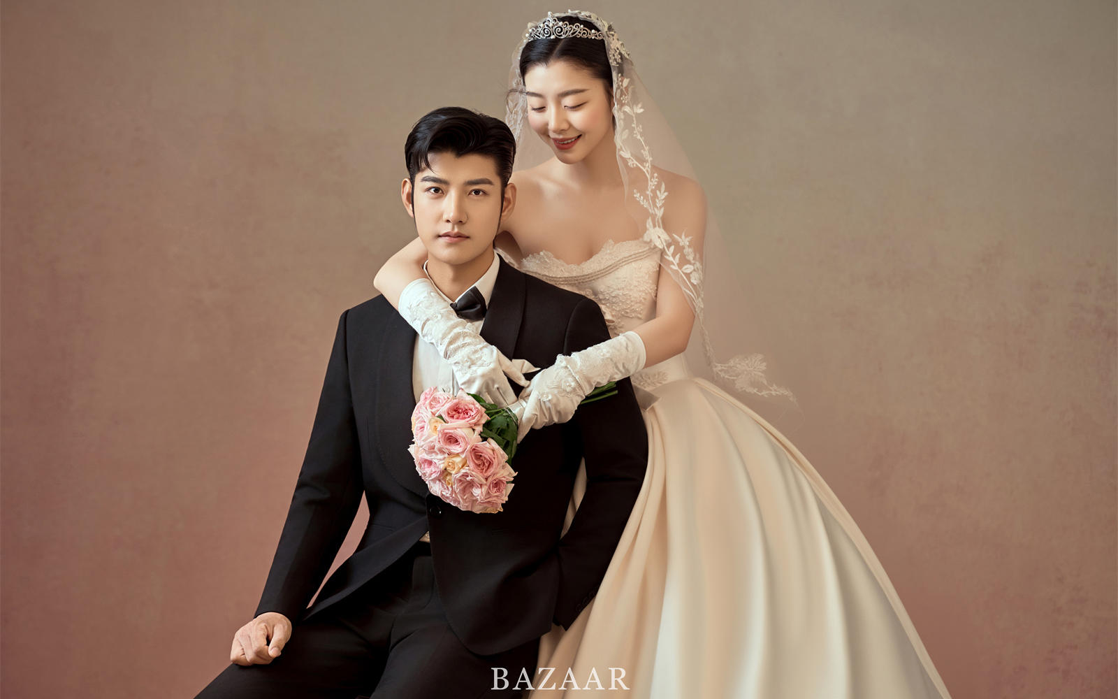 甜美高級的韓式主紗婚紗照，氛圍感滿滿