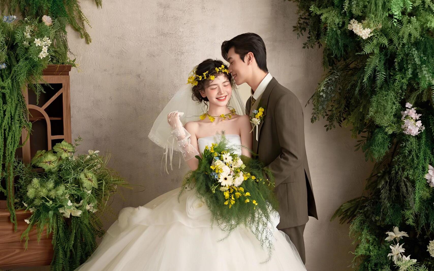 【超美的室內(nèi)花房婚紗照】