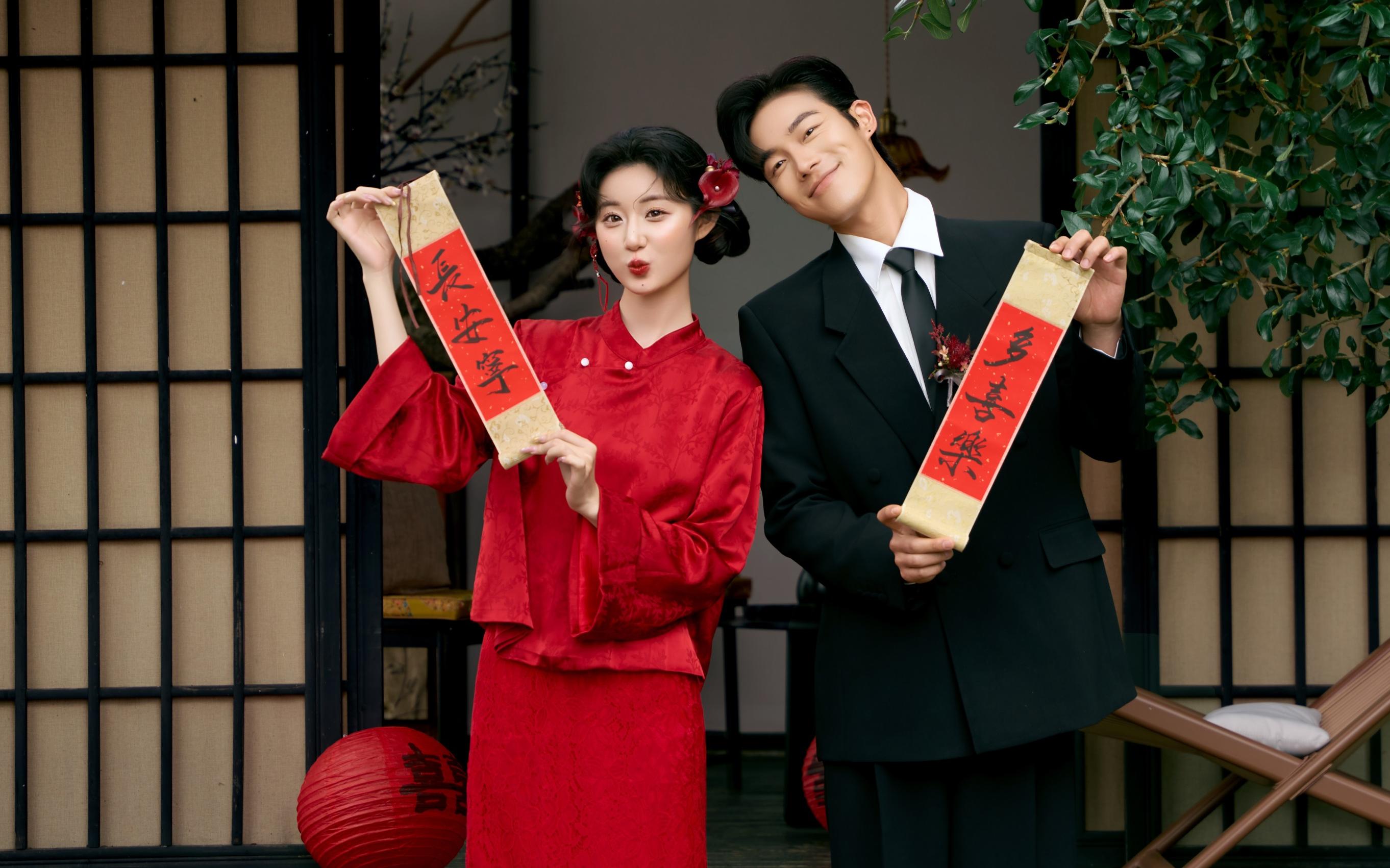 【朝暮】庭院里的新中式浪漫婚纱照