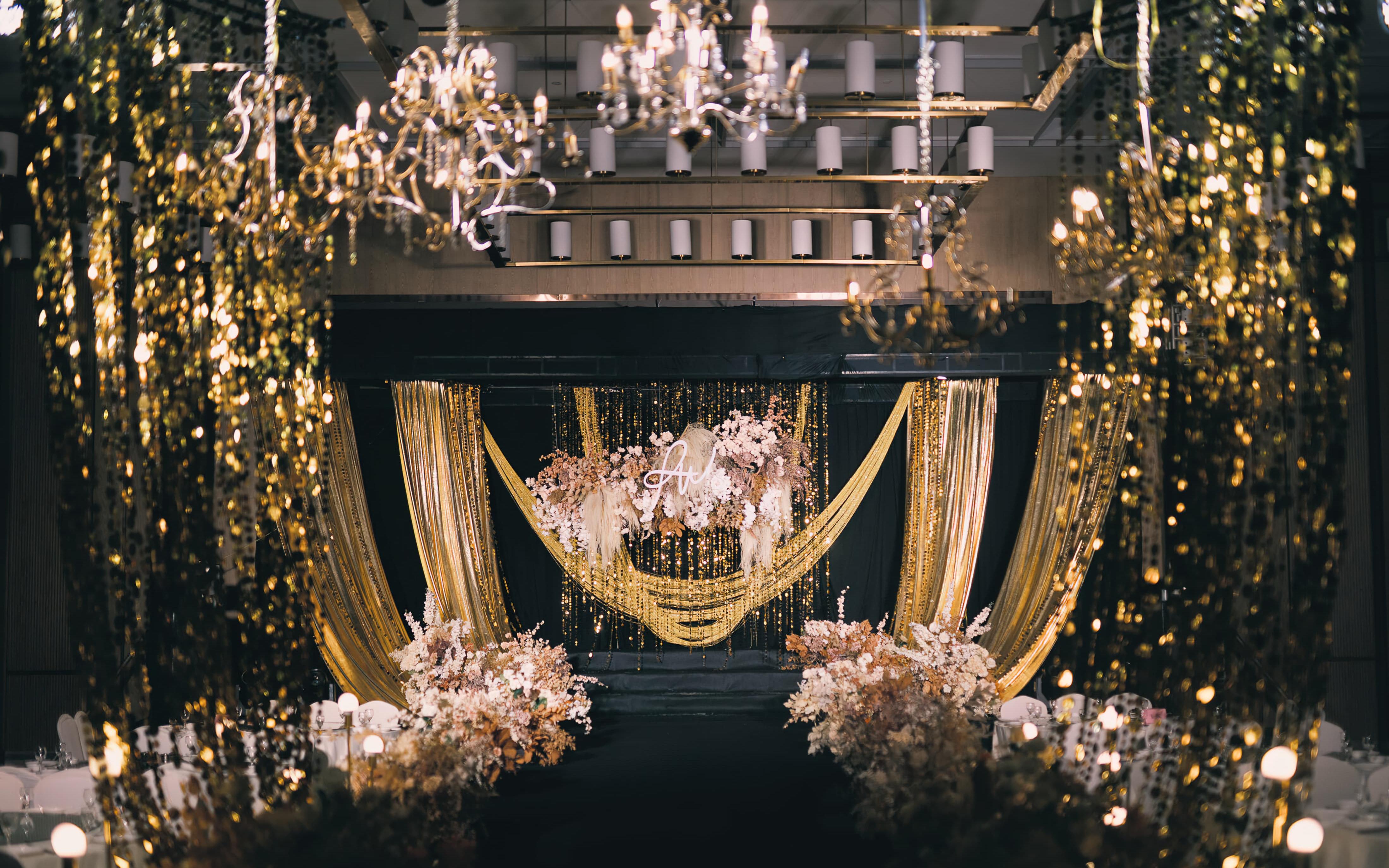 救命！我的黑金韩系婚礼现场也太绝了吧