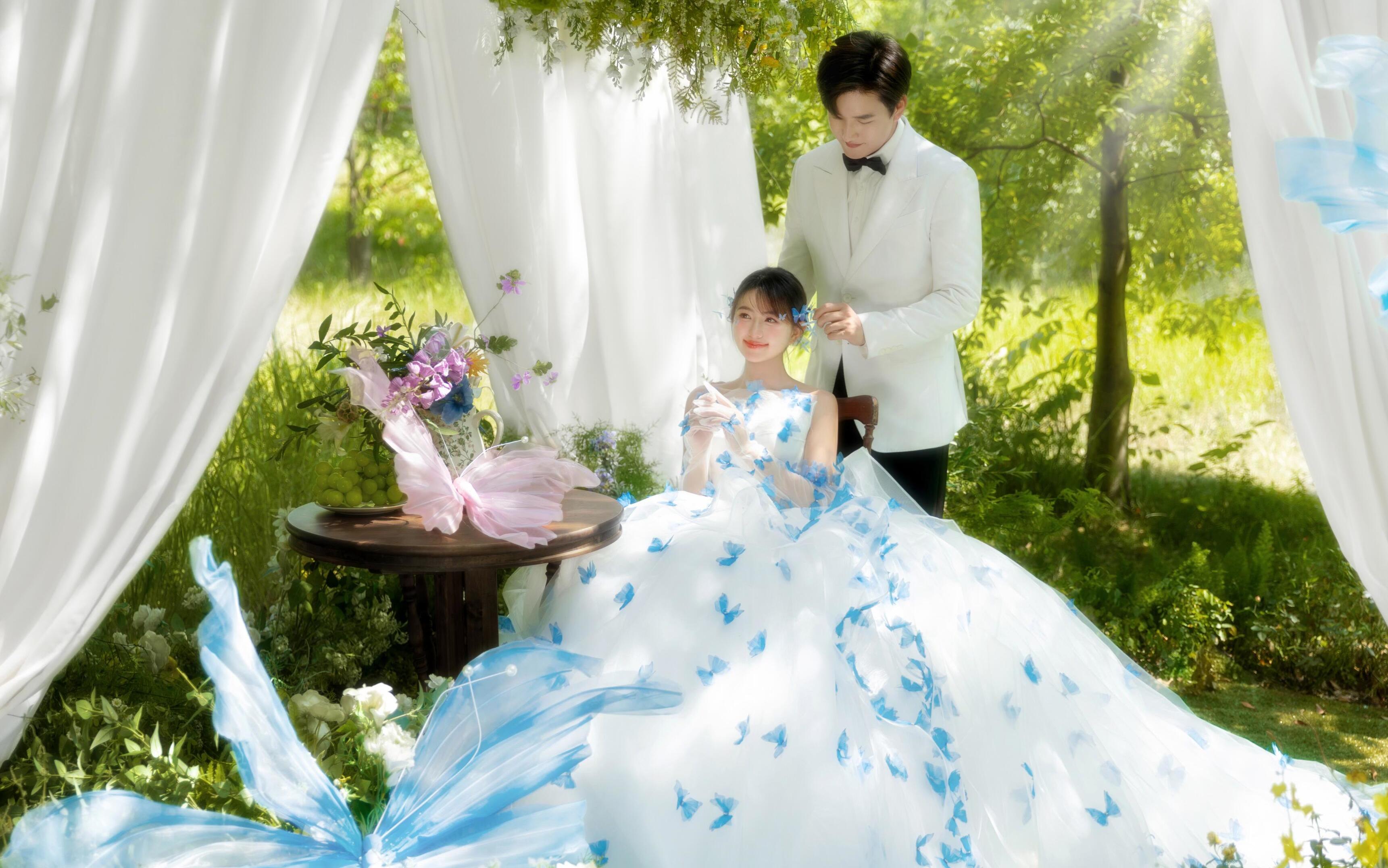 【拍到了超夢幻的蝴蝶婚紗照新品來了！】