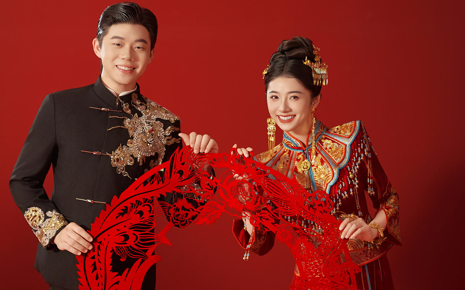 ??中式剪紙風婚紗照 |傳統(tǒng)美學的浪漫暴擊
