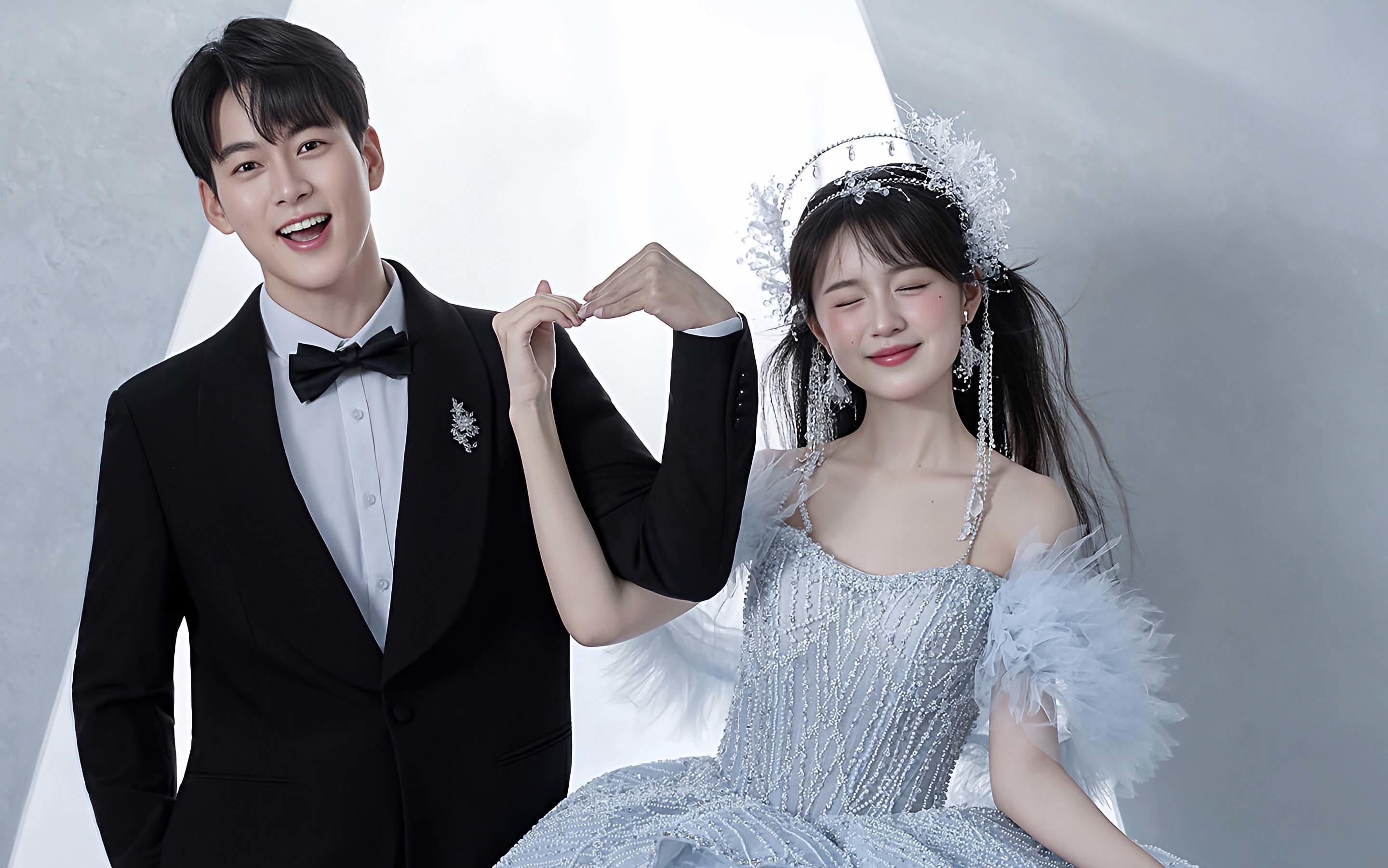 光影羽毛婚纱照 小众高级感绝了！