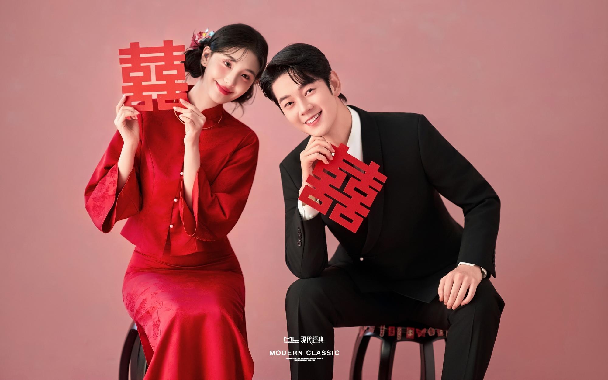 喜到临头！幸福感爆棚的中式喜嫁婚纱照好甜呀