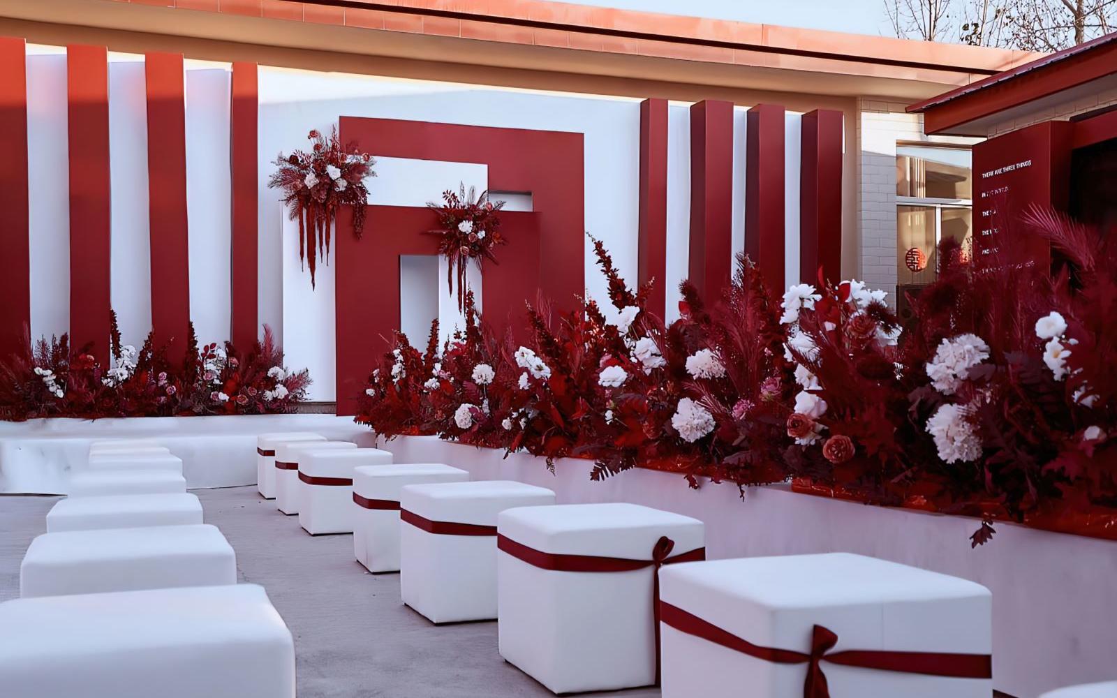 泗阳户外秀场婚礼 中国红