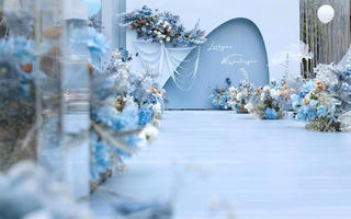 蓝色浪漫清新婚礼