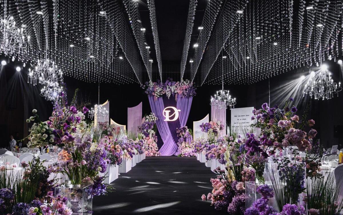 韩式黑紫色水晶婚礼