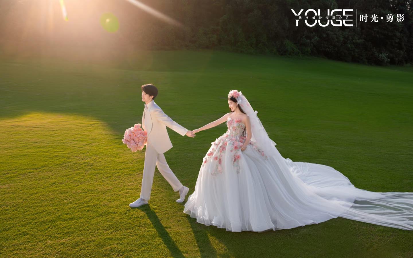 【优格】美出天际的草坪森系婚纱照！满屏的高级感