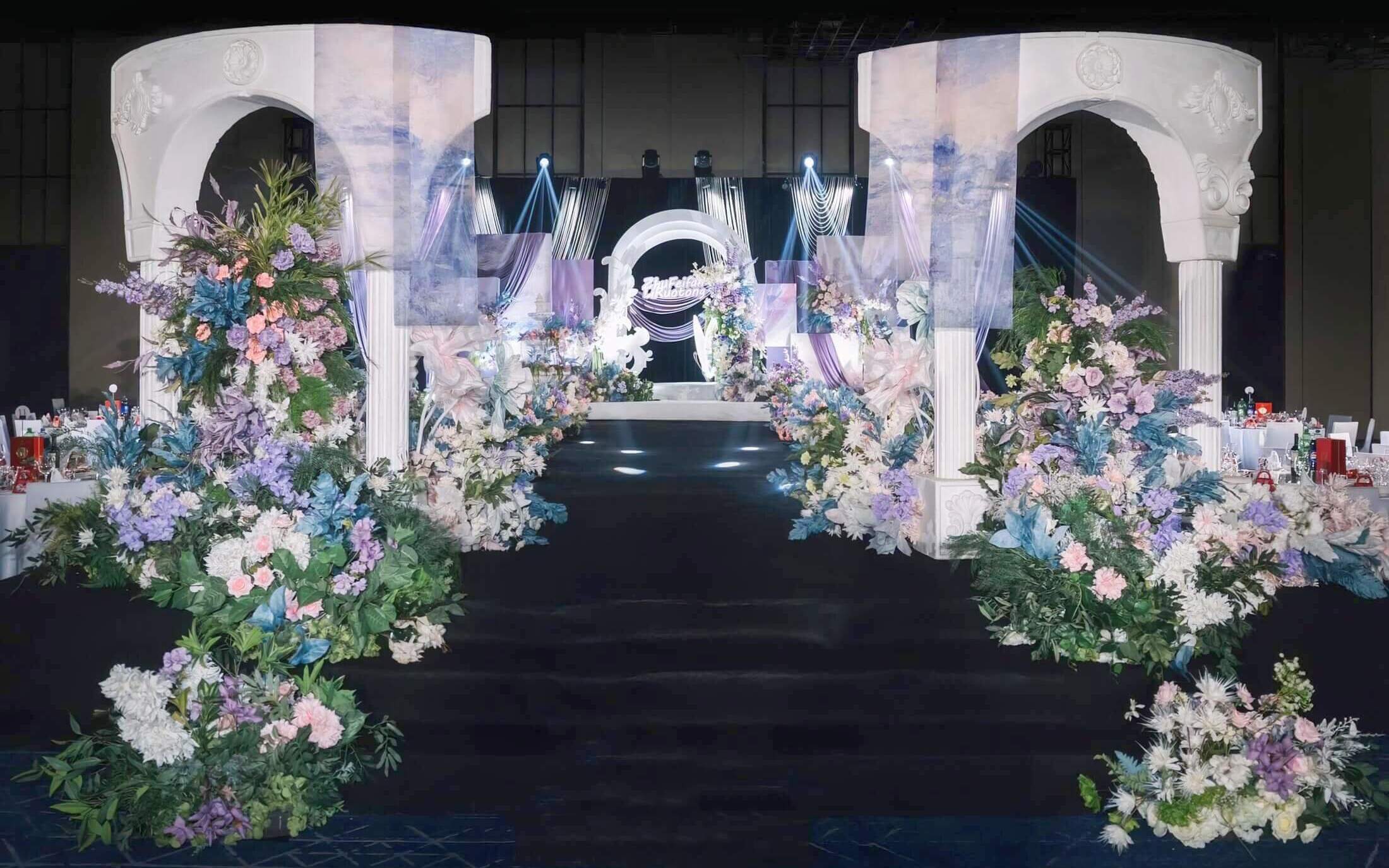 『初见婚礼定制』紫色莫奈花园主题婚礼