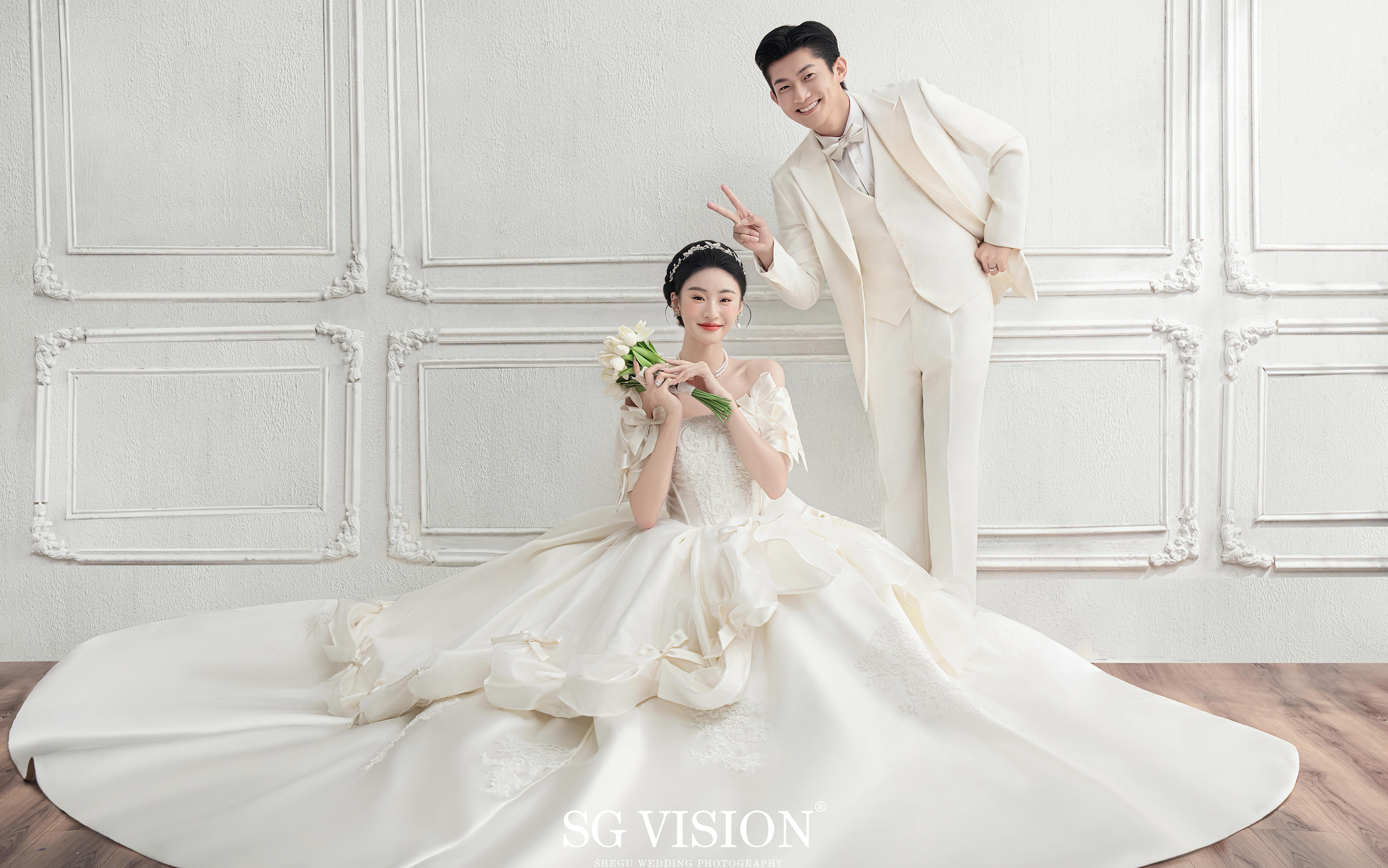 轻奢仪式感主纱～室内高级感婚纱照✨