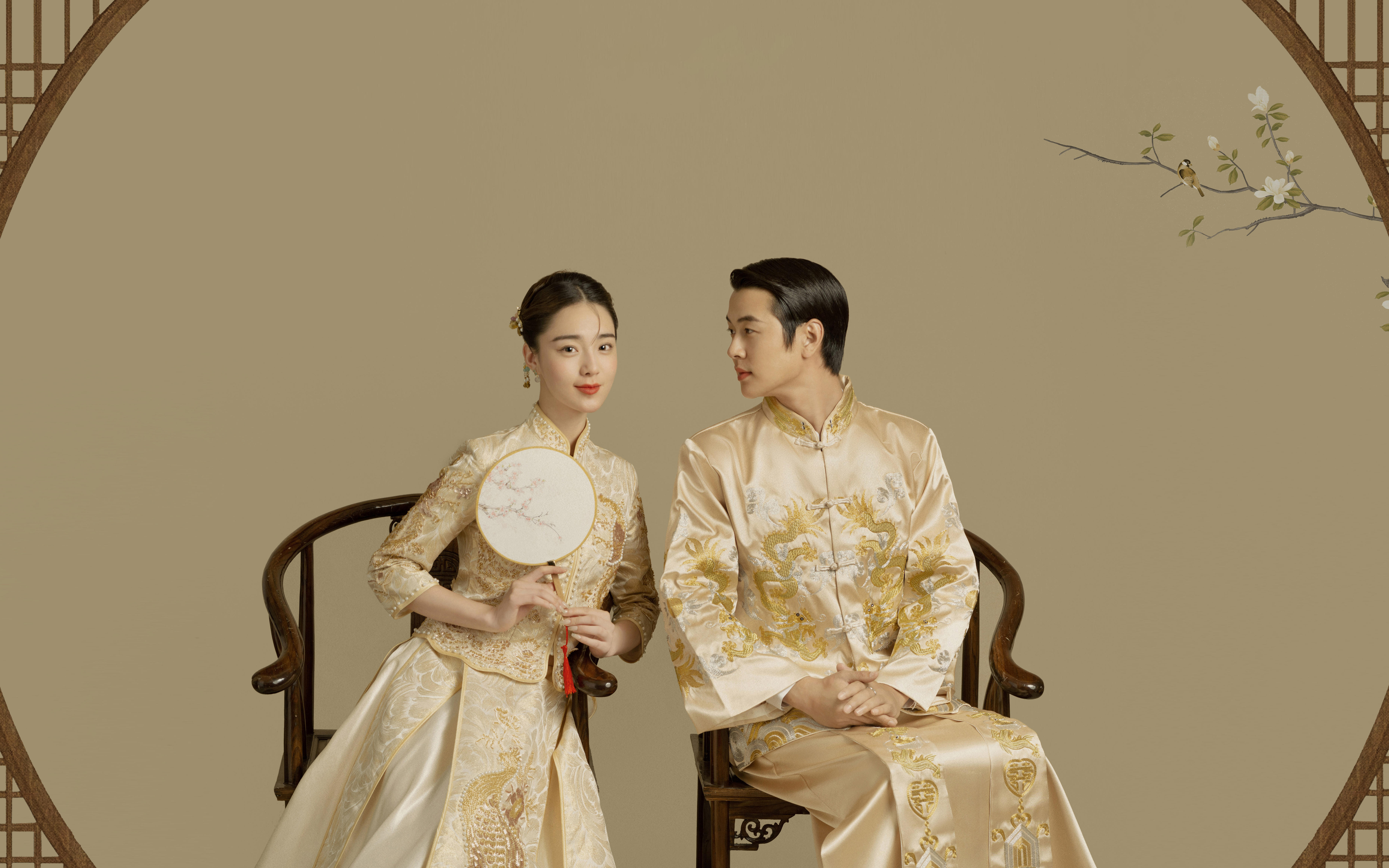 美的像畫的工筆畫婚紗照??超耐看 越看越好看
