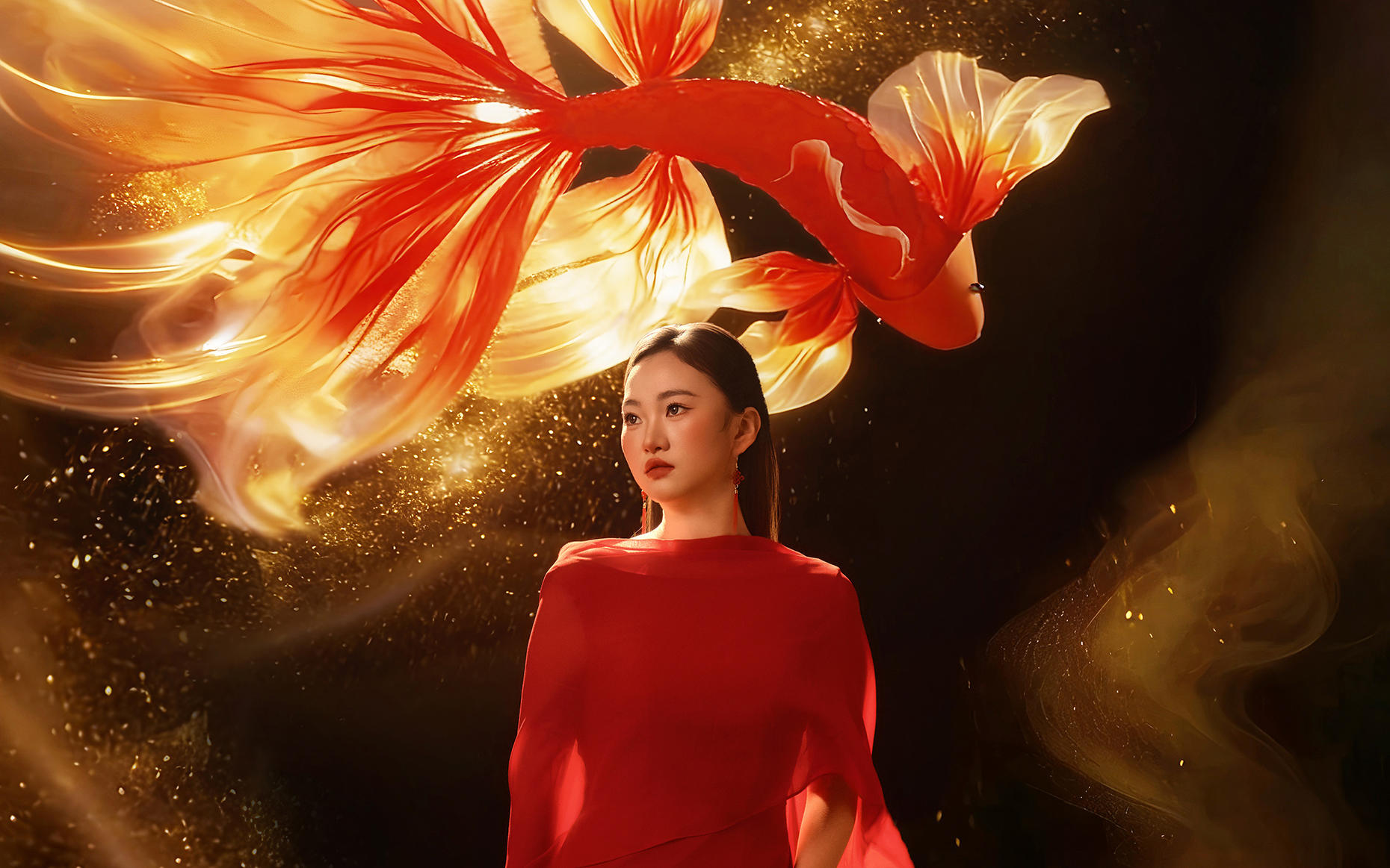 “遇見錦鯉 見著好運(yùn)”駐馬店2026錦鯉開運(yùn)寫真